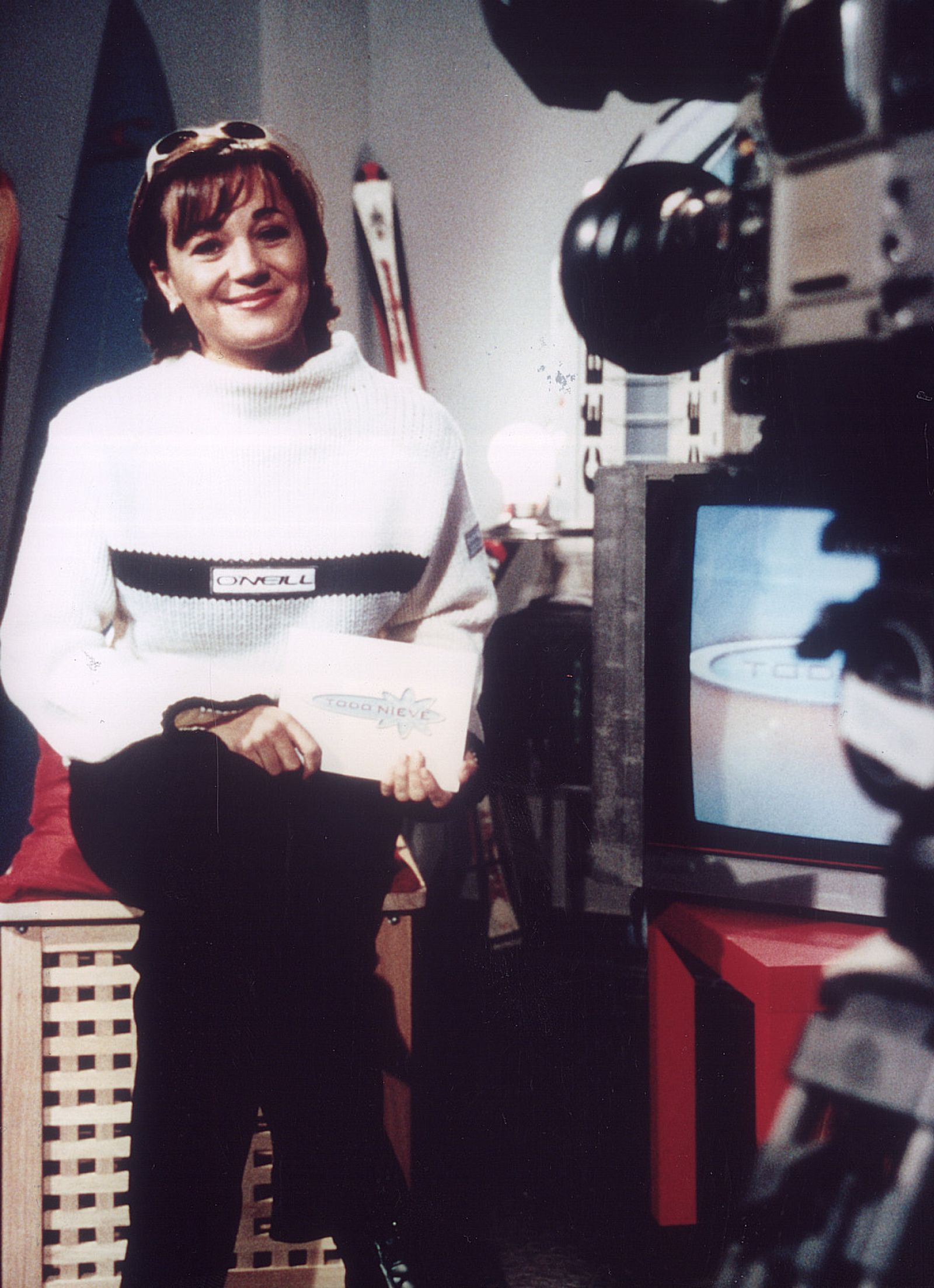 Blanca Fernández Ochoa participó con su hermana Lola en el programa Todo Nieve, de TVE, y grabó varias veces en Sierra Nevada