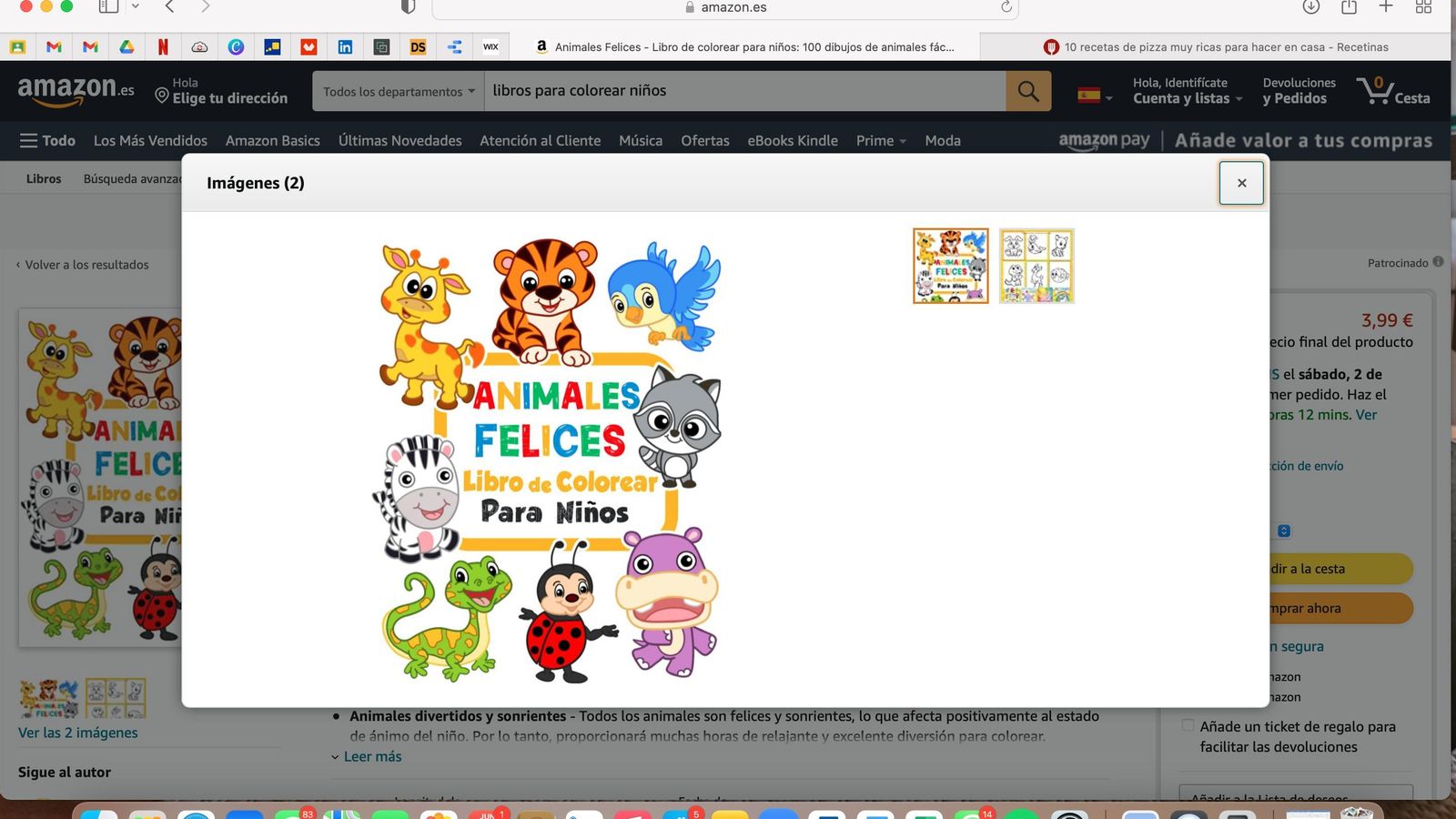 Animales Felices - Libro de colorear para niños