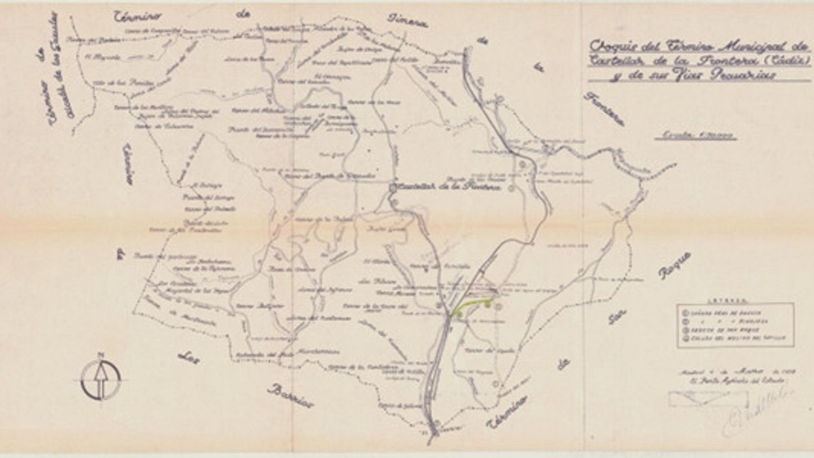 Localización de Pueblo Nuevo de Castellar en su término municipal.