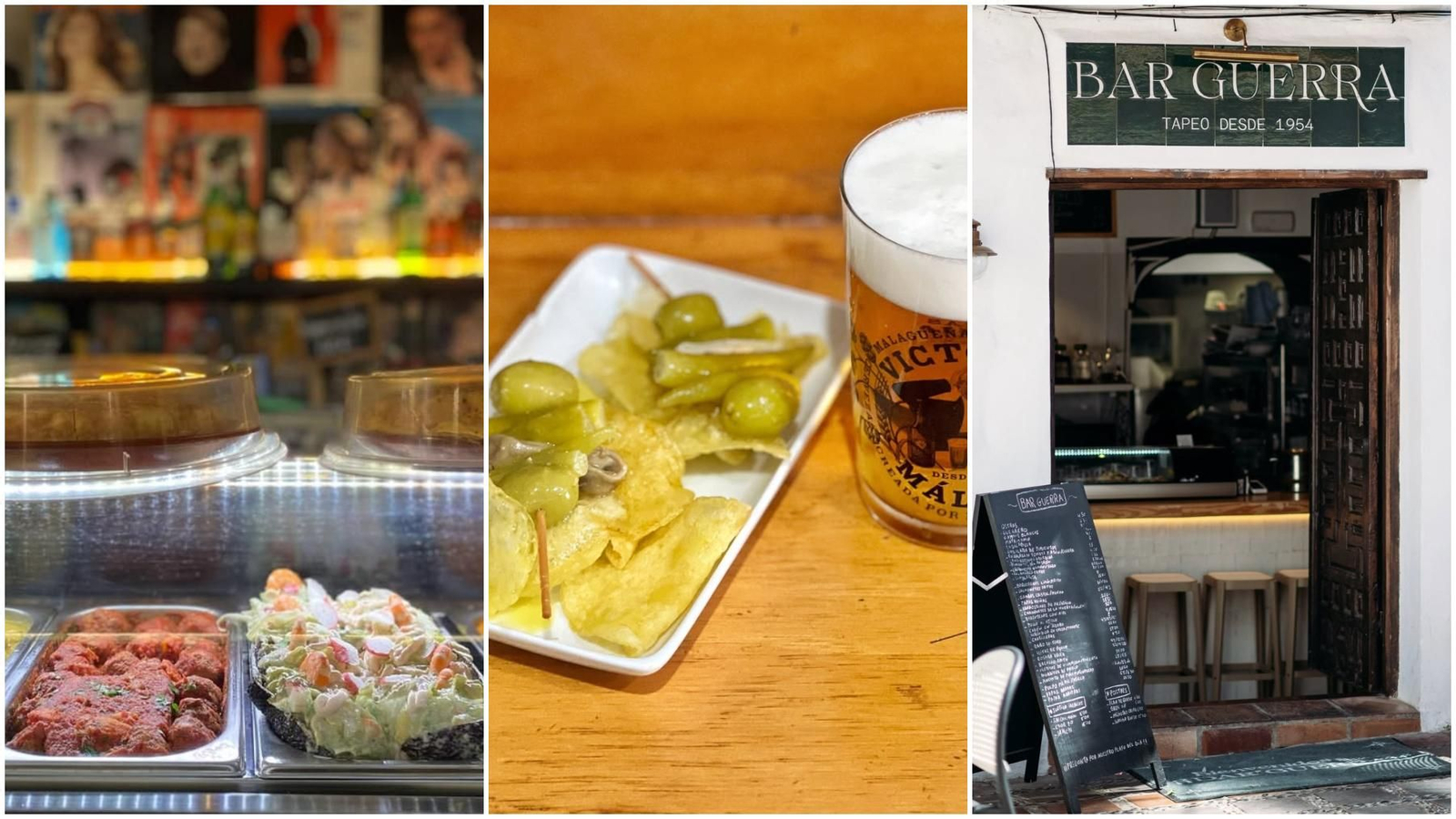 Raciones y tapas y bares con Solete de Málaga.