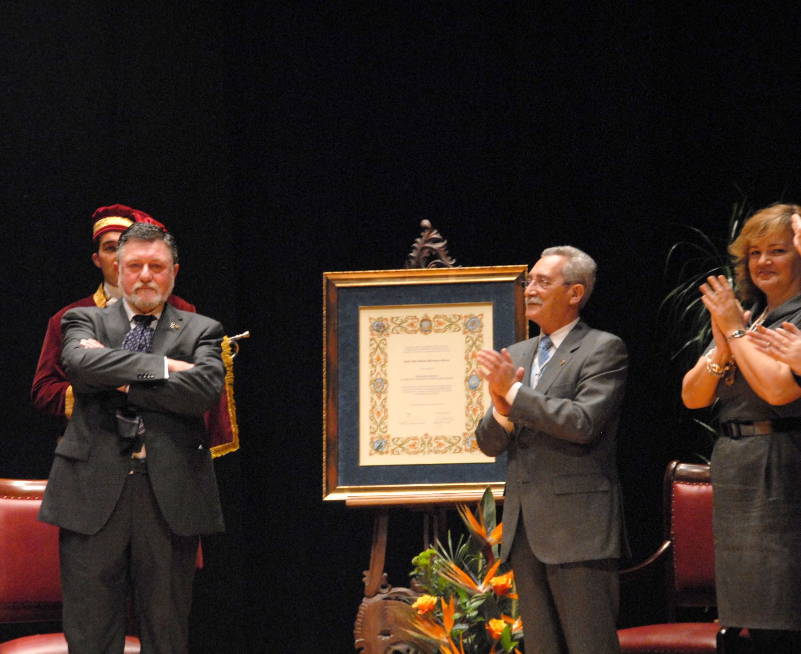 Alfonso Berraquero, tras ser reconocido Hijo Predilecto en 2010.