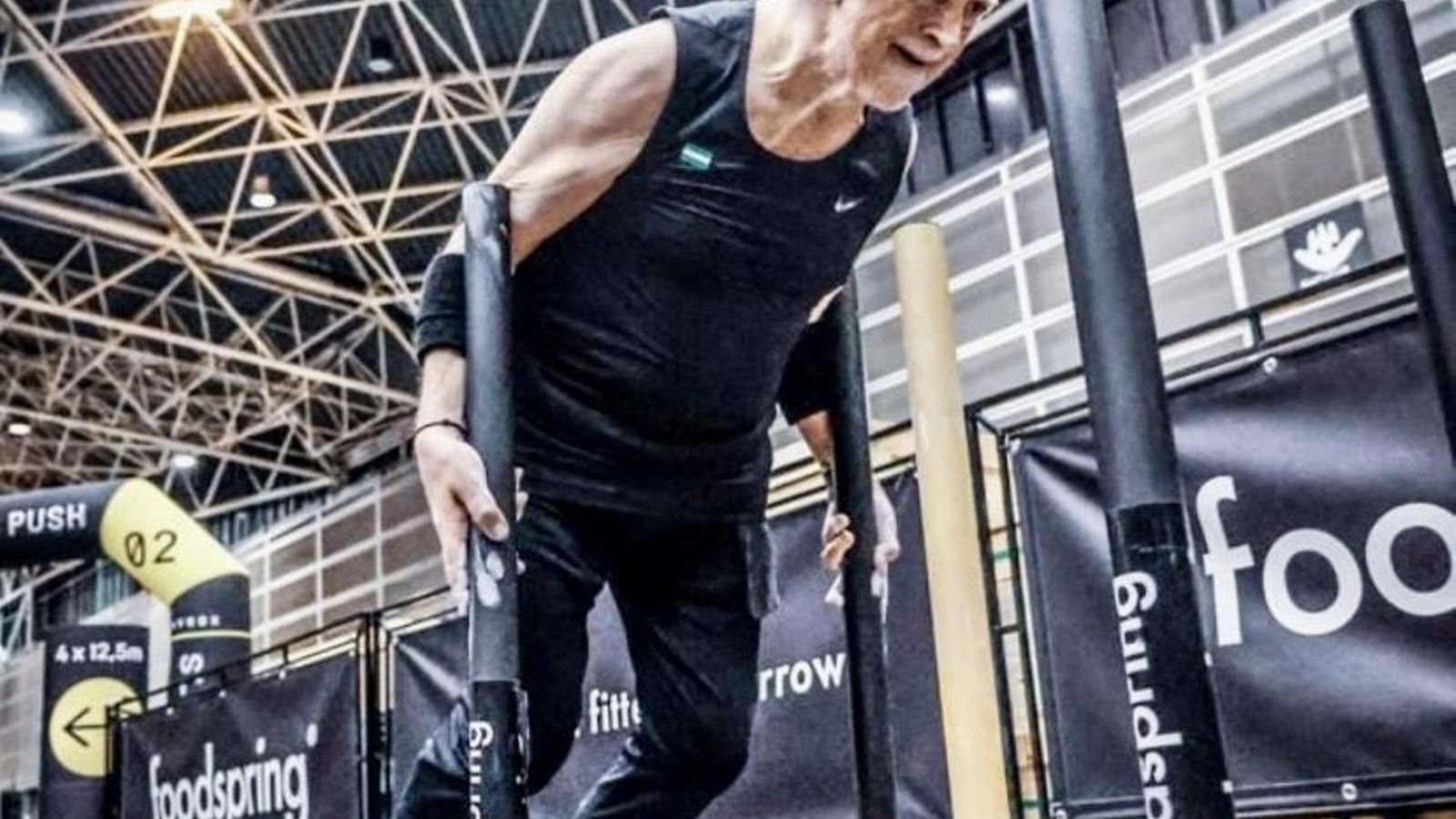 Rojas-Marcos en plena competición.