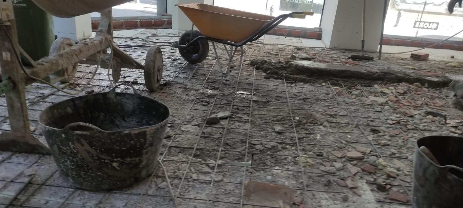 Imagen de la obra en el local difundida por la cuenta de Facebook de Gespad.