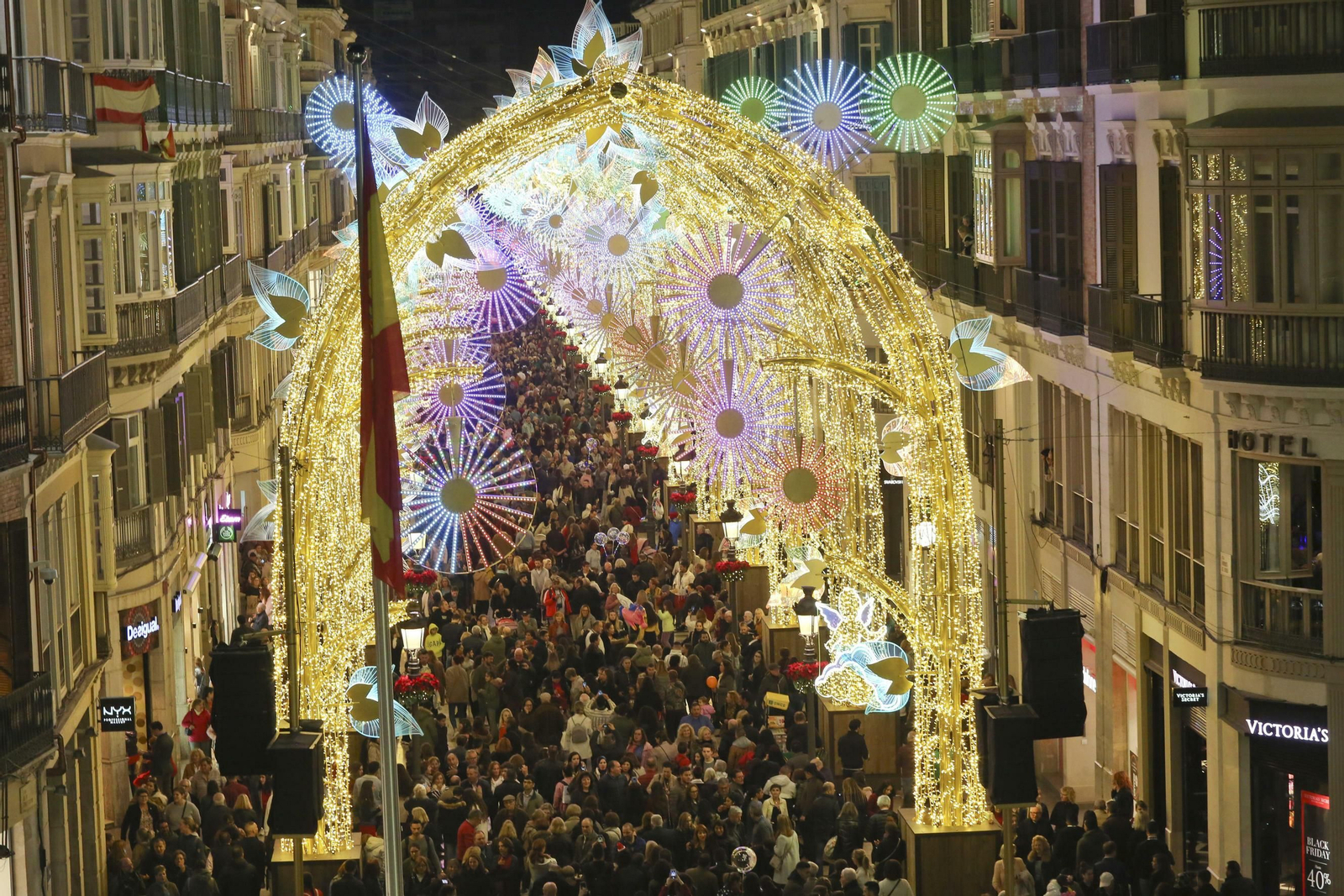 Las fotos de las luces de Navidad en Málaga Las fotos de las luces de Navidad en Málaga