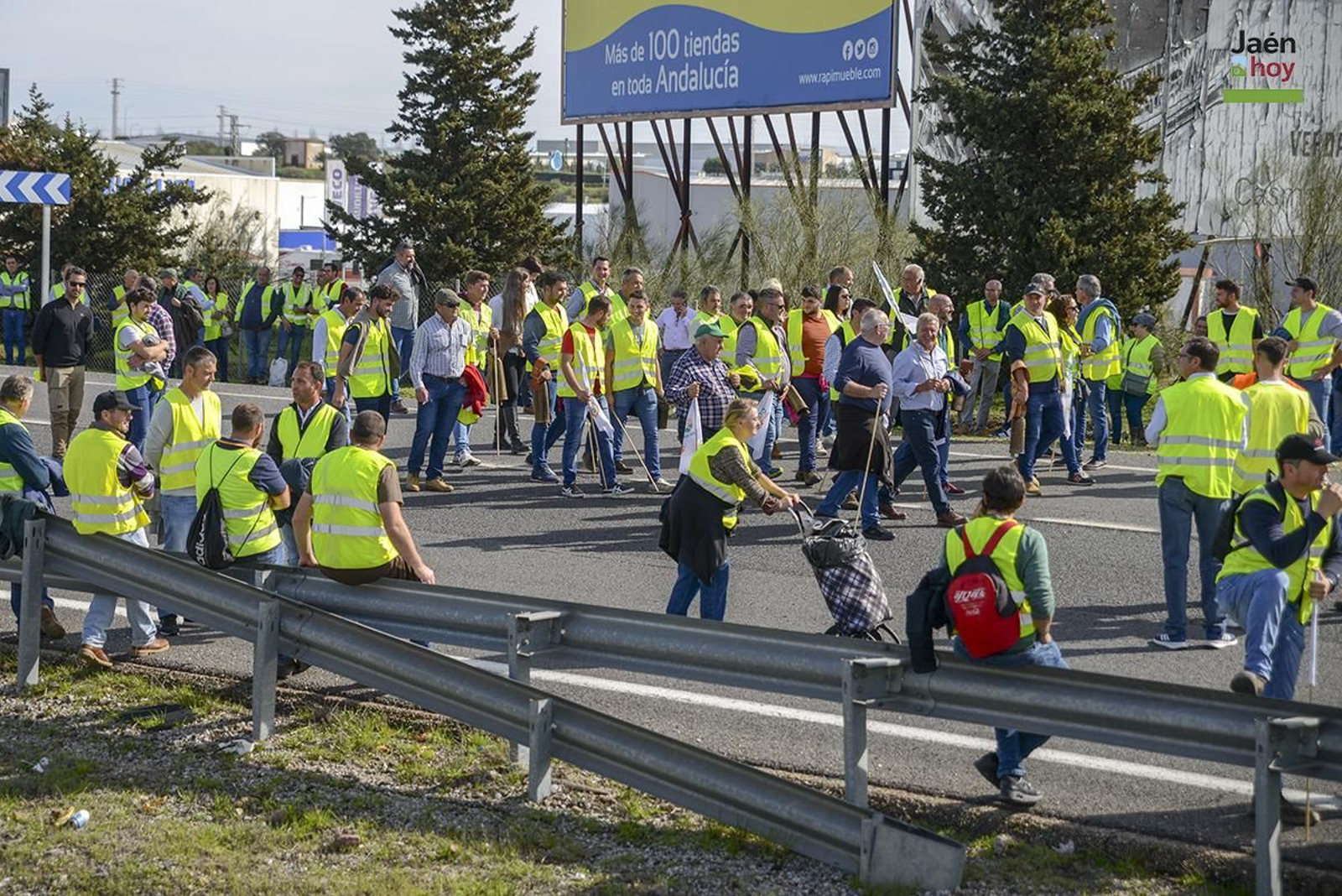 El campo protesta en Jaén por las medidas de la PAC.