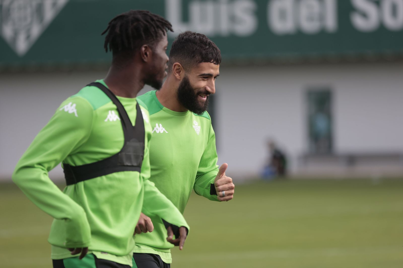 Paul y Fekir en un entrenamiento.