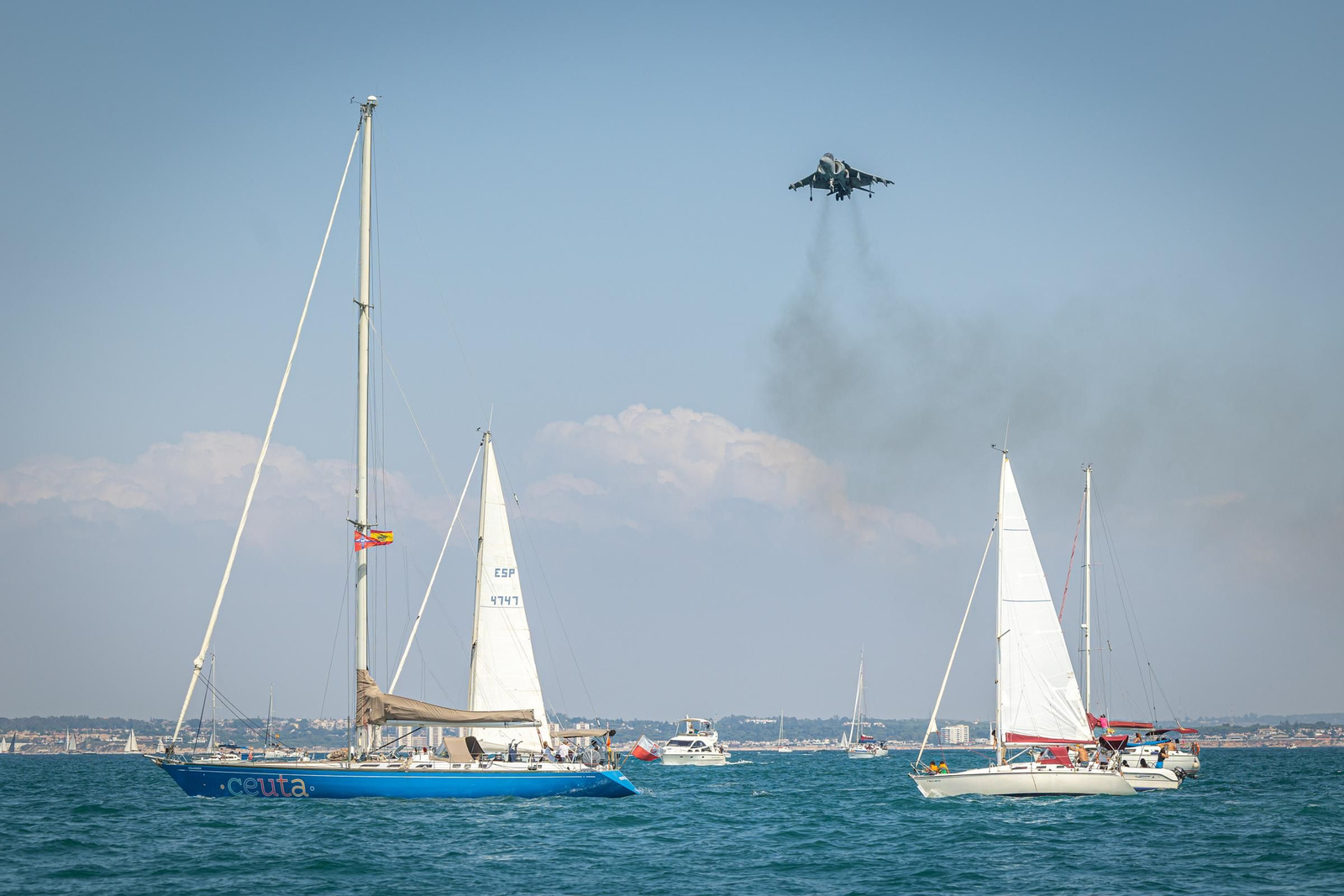 Imágenes de la parada naval desde el mar