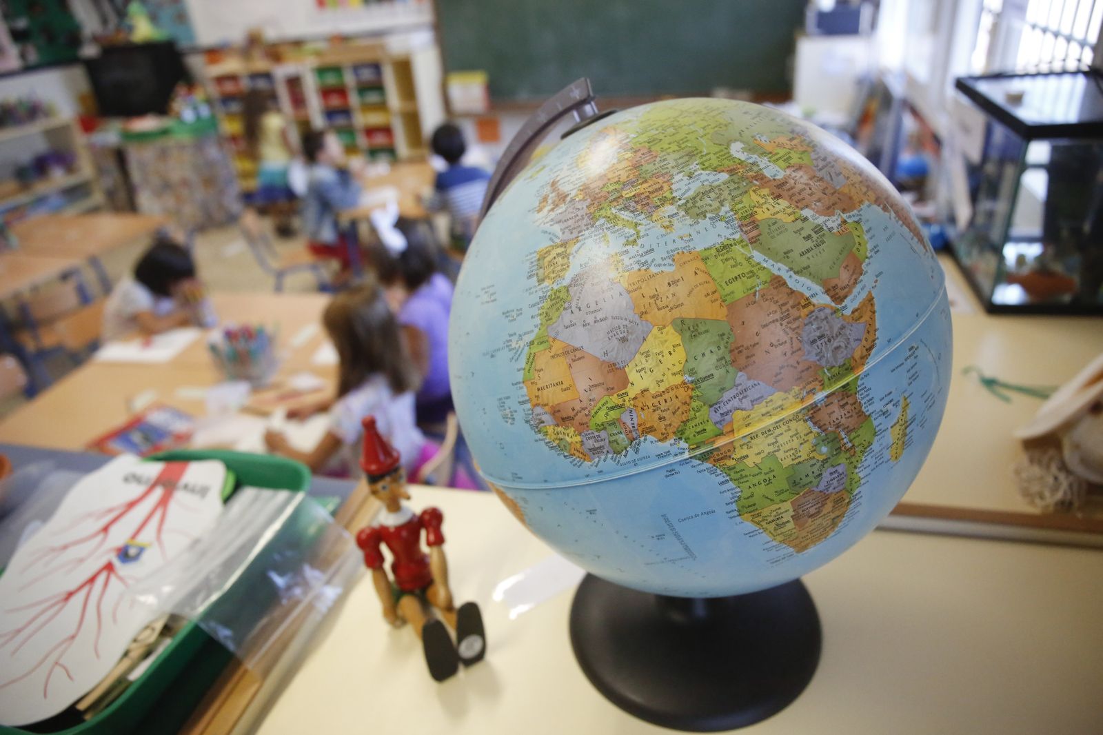 Una clase del colegio La Biznaga, en una imagen de archivo.