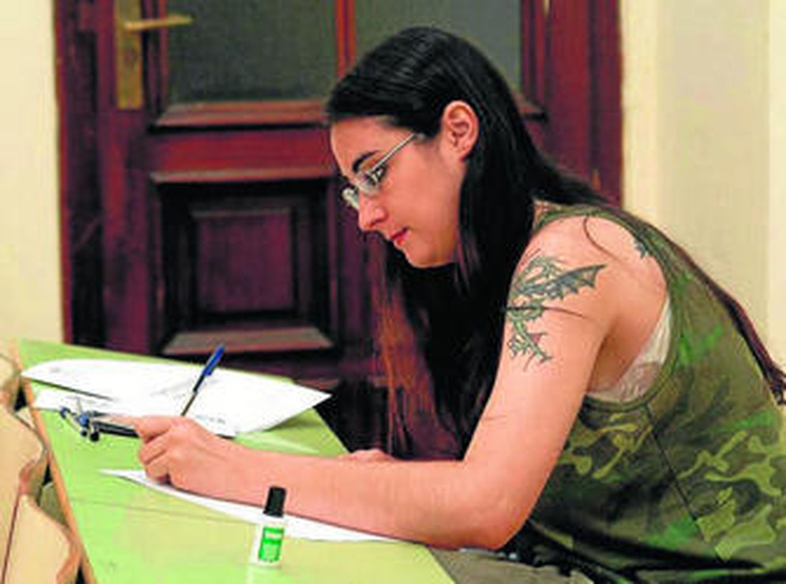 Aspirantes al cuerpo de maestros durante los exámenes de la convocatoria de 2009.