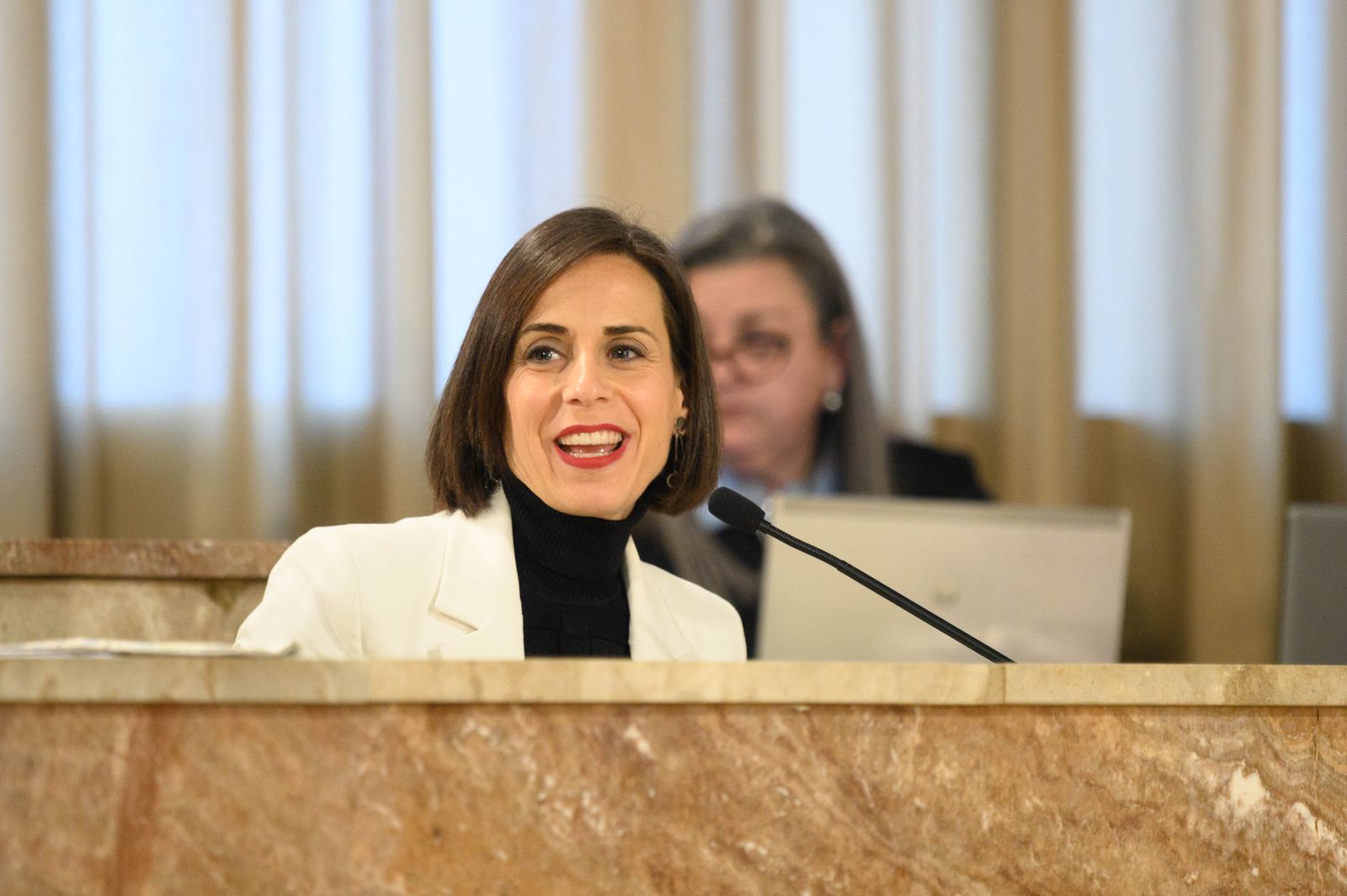 Margarita Cobos, en el último Pleno del Ayuntamiento de la capital.