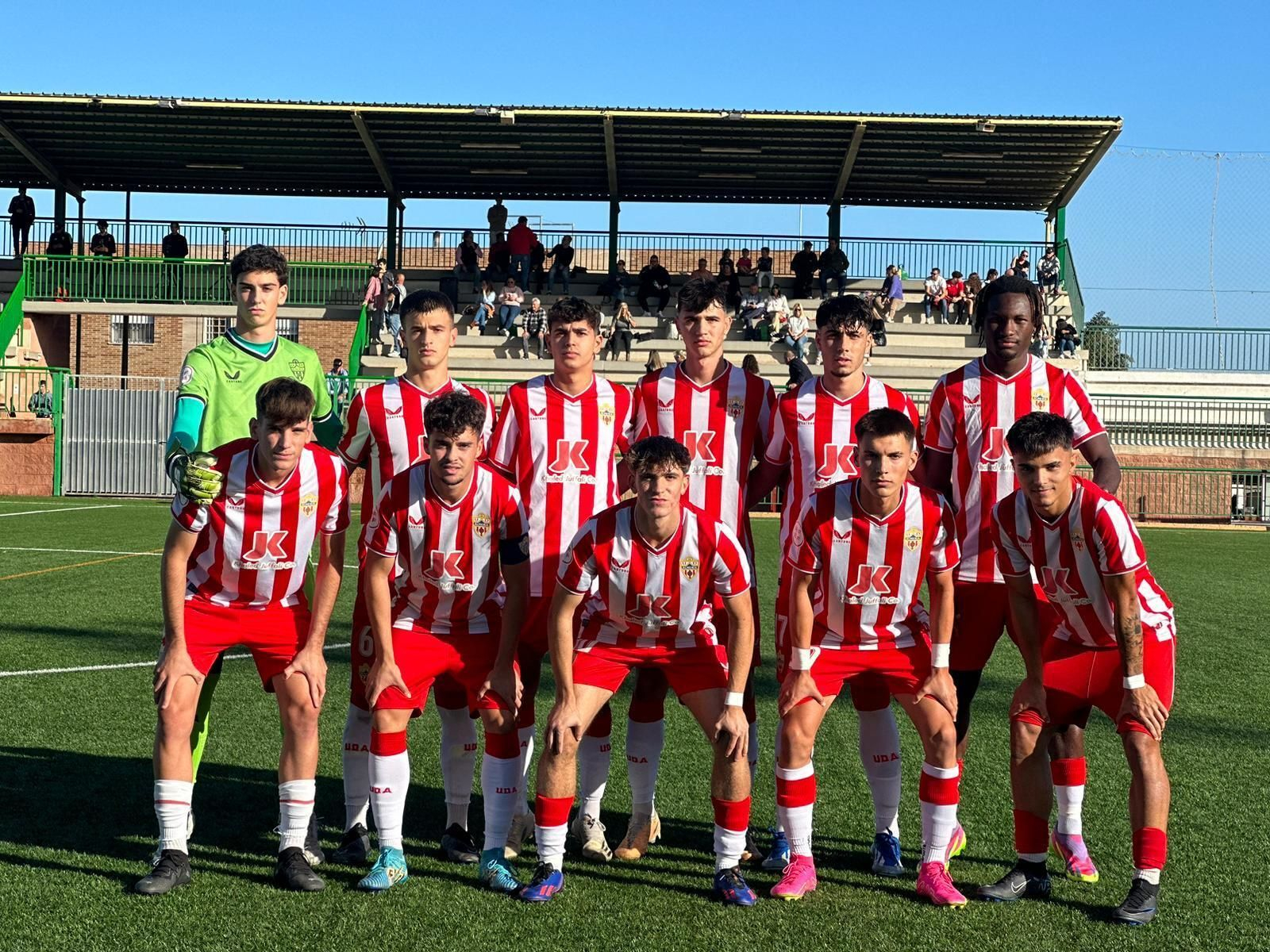 XI inicial del Almería juvenil de esta tarde en el Francisco Pomedio