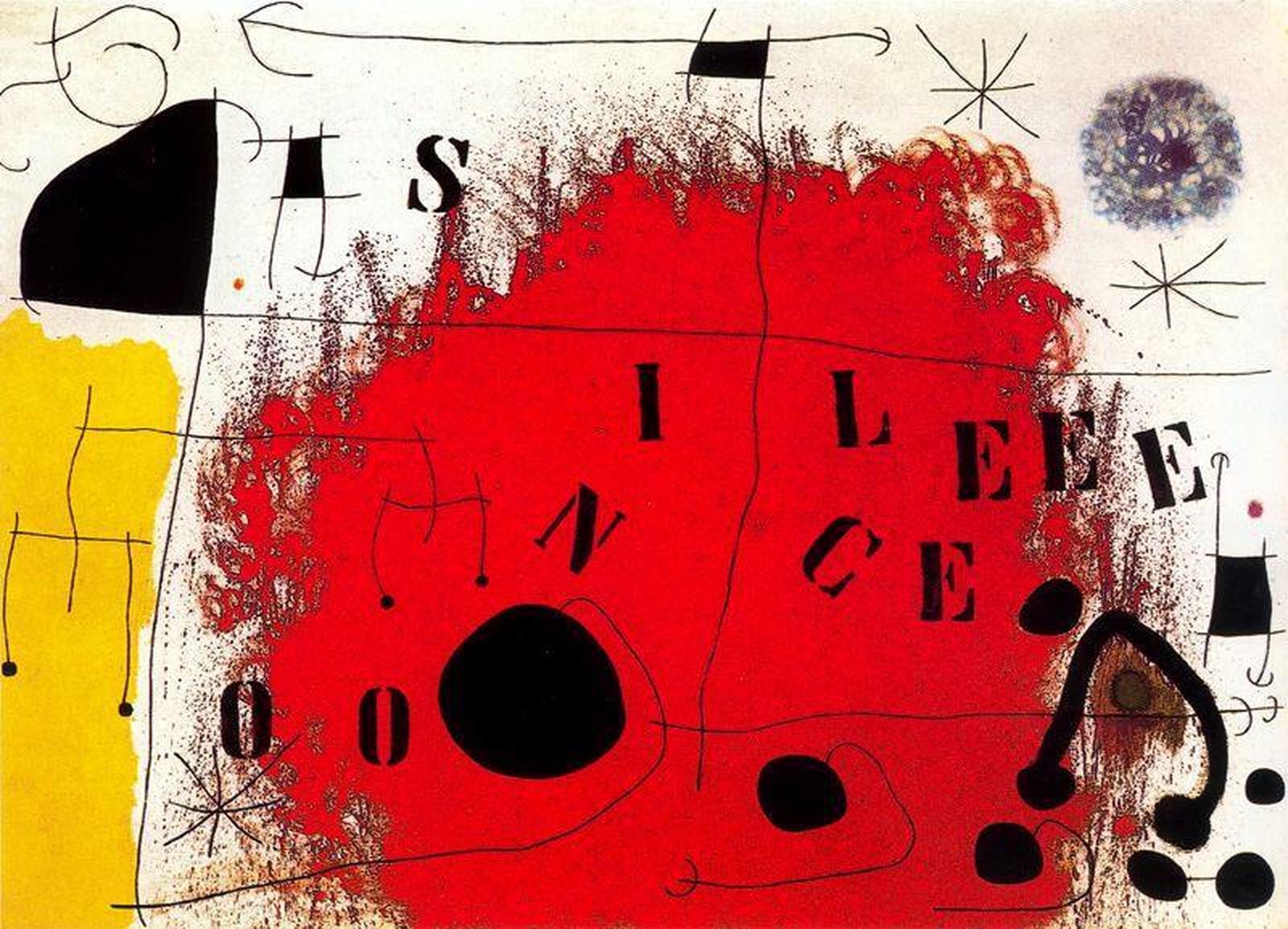 La obra 'Silencio', de Joan Miró.