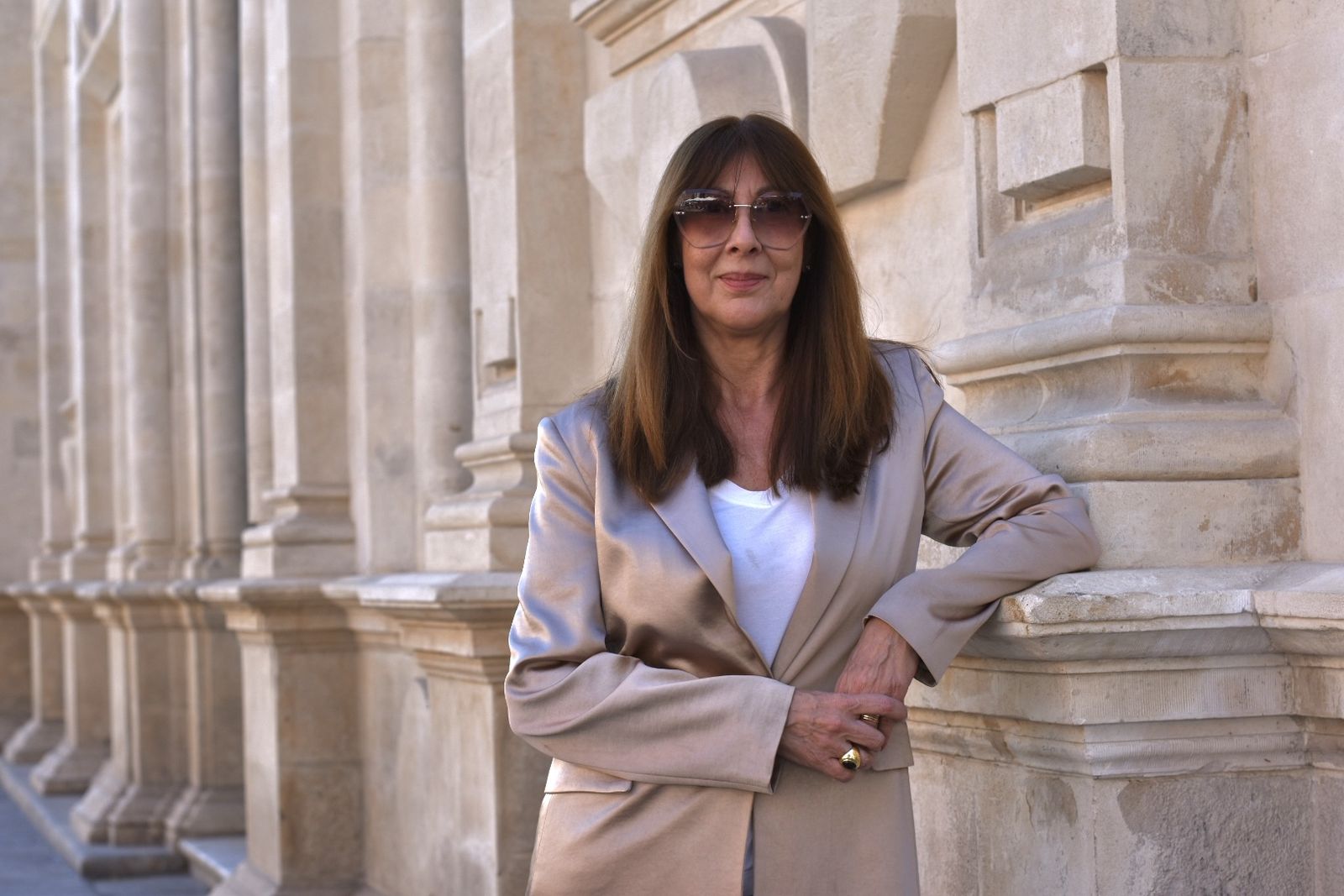 Claudia Capel, en la Plaza de San Francisco.