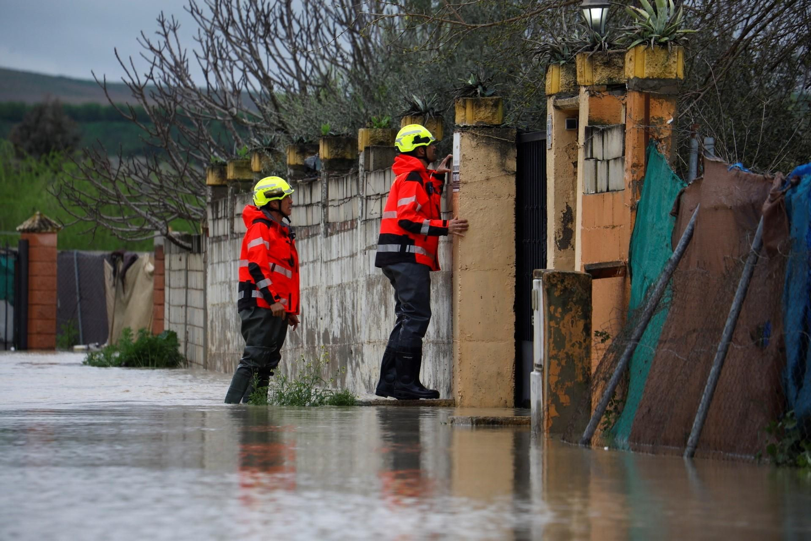 Las imágenes de las parcelaciones inundadas por la crecida del río Guadalquivir
