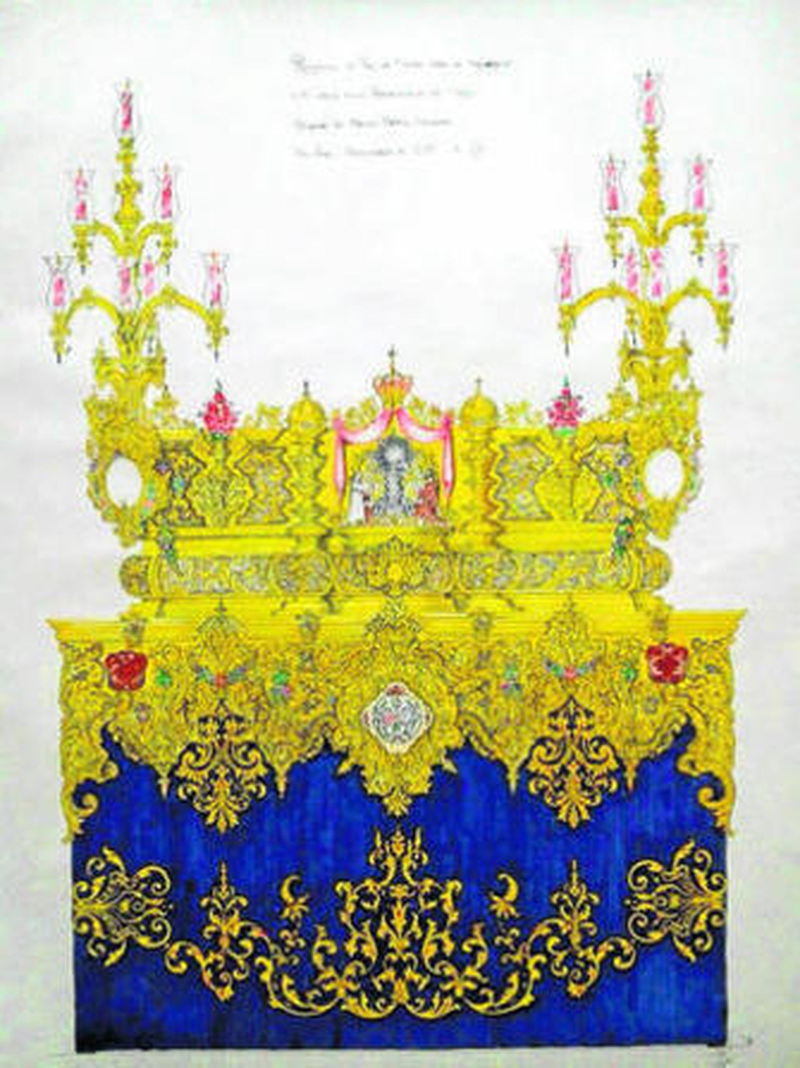 Boceto del nuevo paso del Prendimiento, que empezará a ser realidad este año.