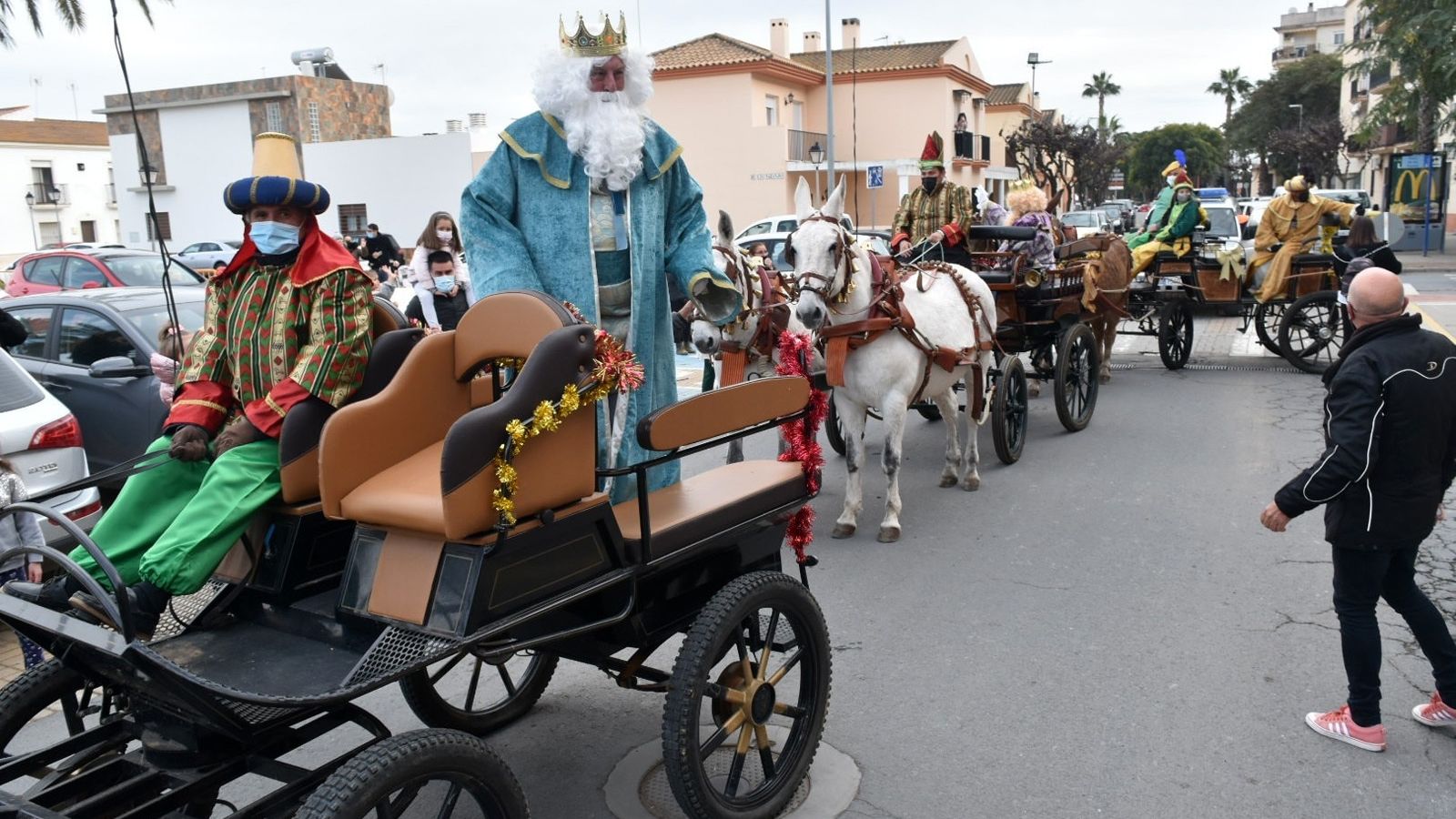 Los carruajes han sido el medio de transporte en su recorrido por Lepe