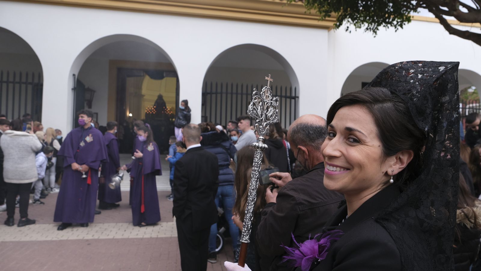 Procesión del Encuentro en Almería, en imágenes.
