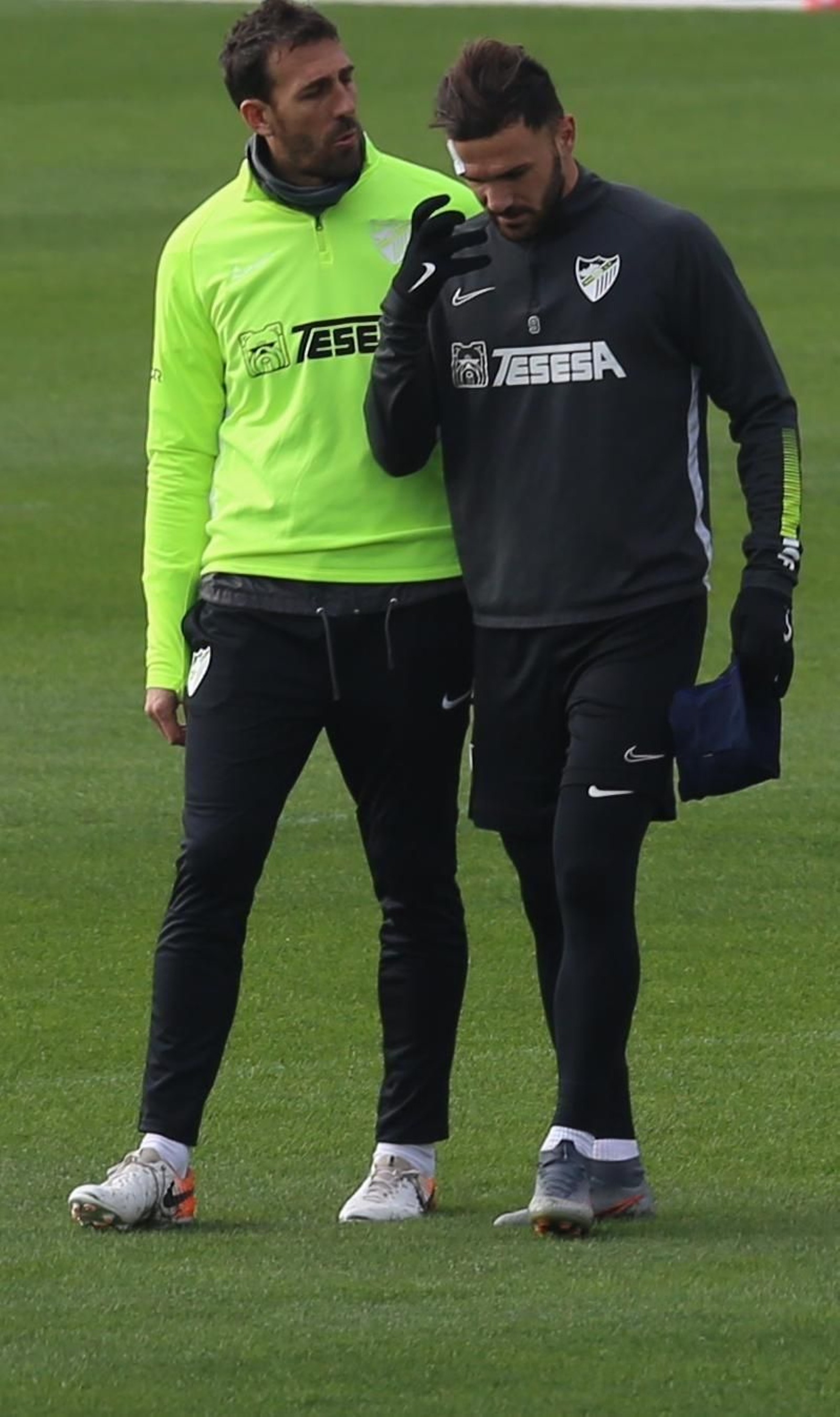 El Málaga se entrena sin Víctor