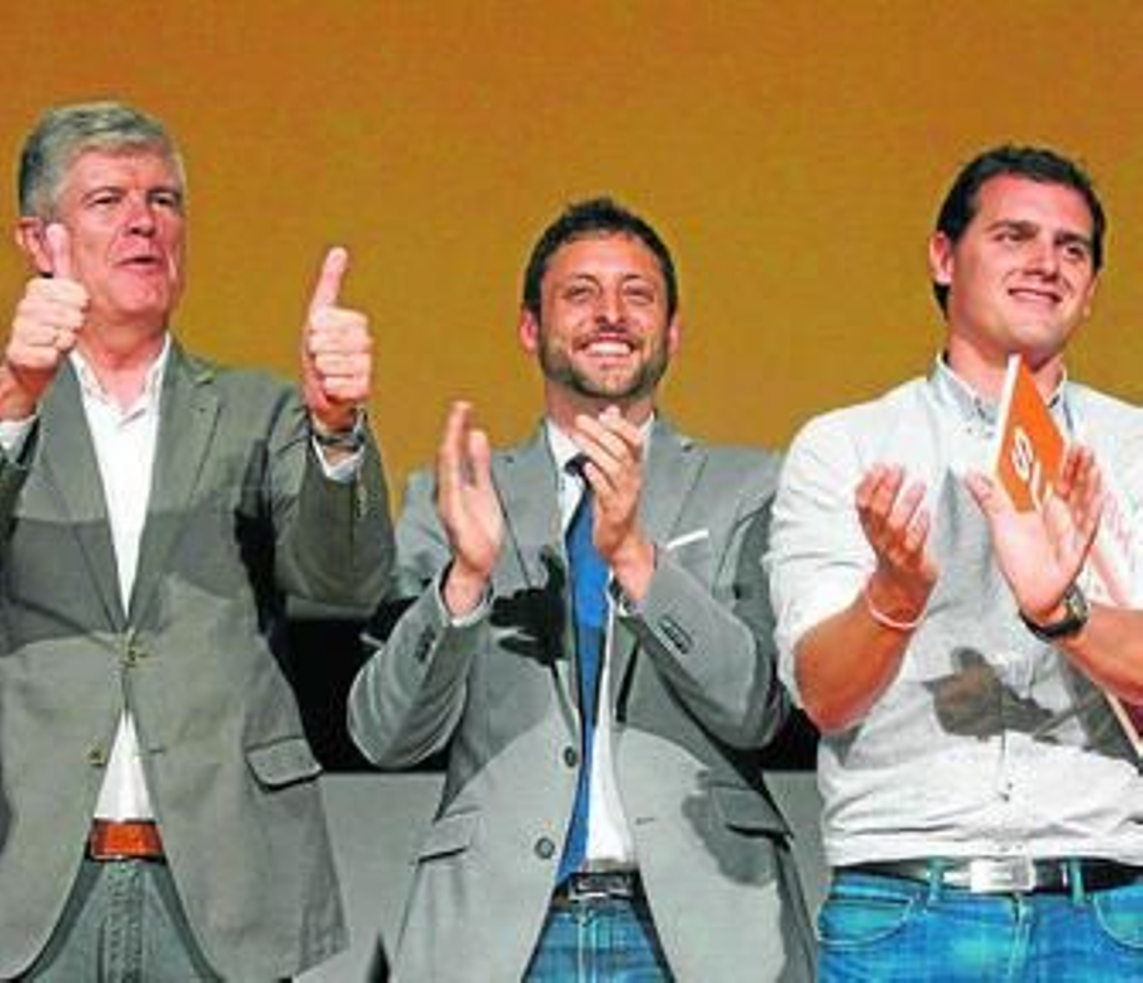 Matías Alonso, secretario general de C's, junto a Albert Rivera.