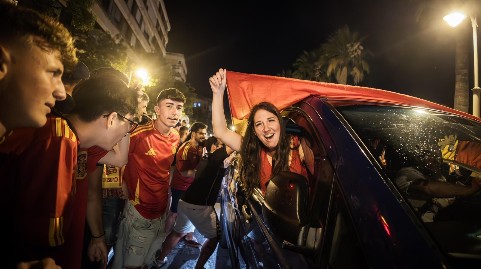 Imágenes de la celebración en Jerez del triunfo de España en la Eurocopa
