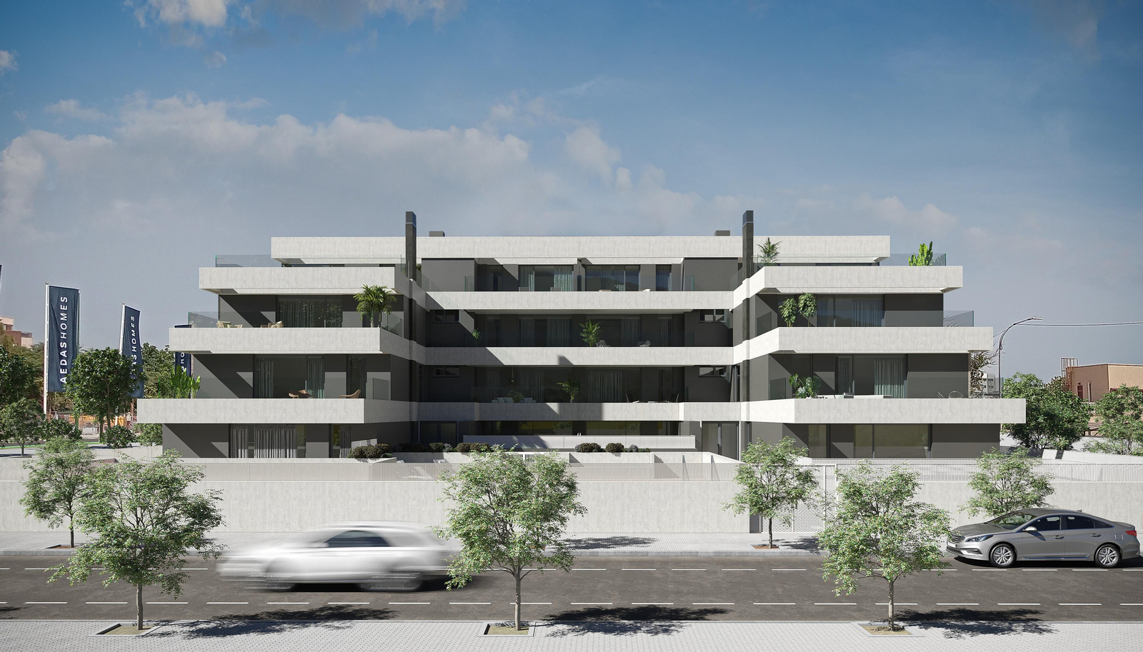 La promoción de viviendas Gradia de Aedas Homes en la avenida de Jerez de Sevilla capital