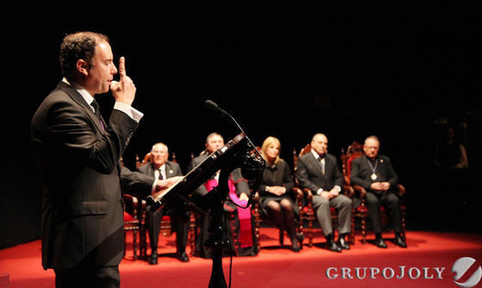 Castaño en un instante del pregón.

Foto: Vanesa Lobo