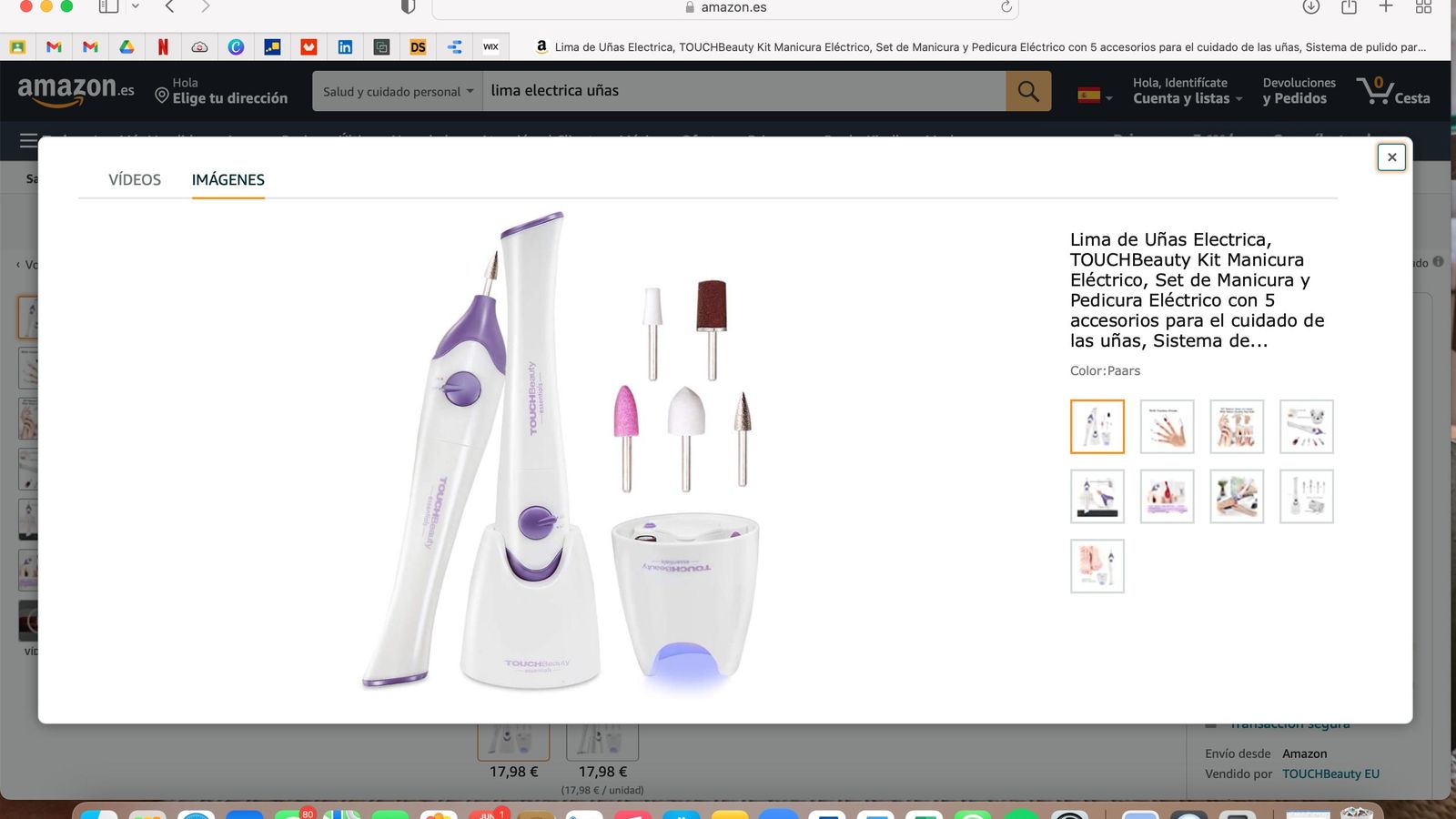 TouchBeauty Kit Manicura Eléctrico