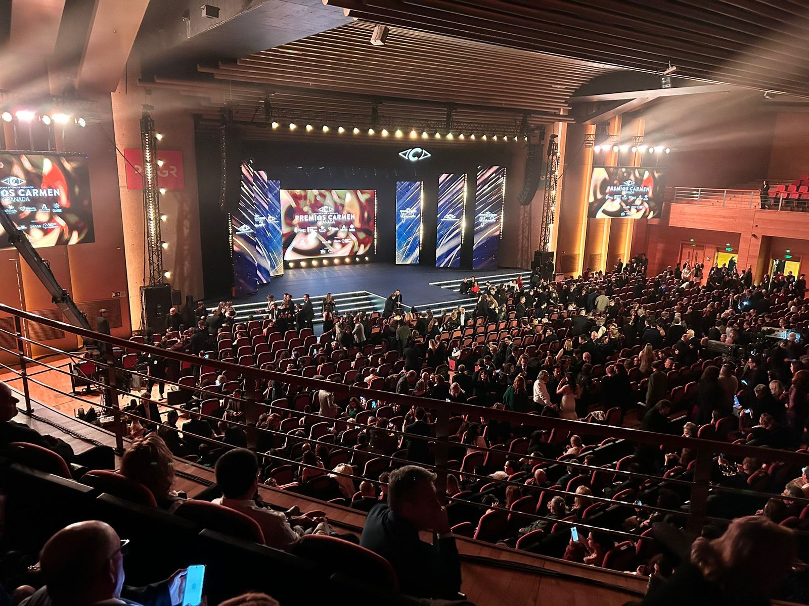 Interior del Palacio de Congresos antes de la gala.