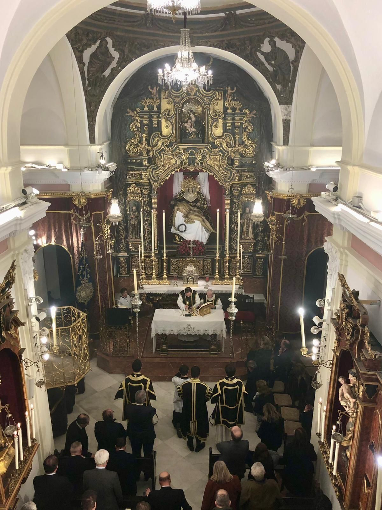 Interior de la capilla de la Piedad el pasado miércoles.