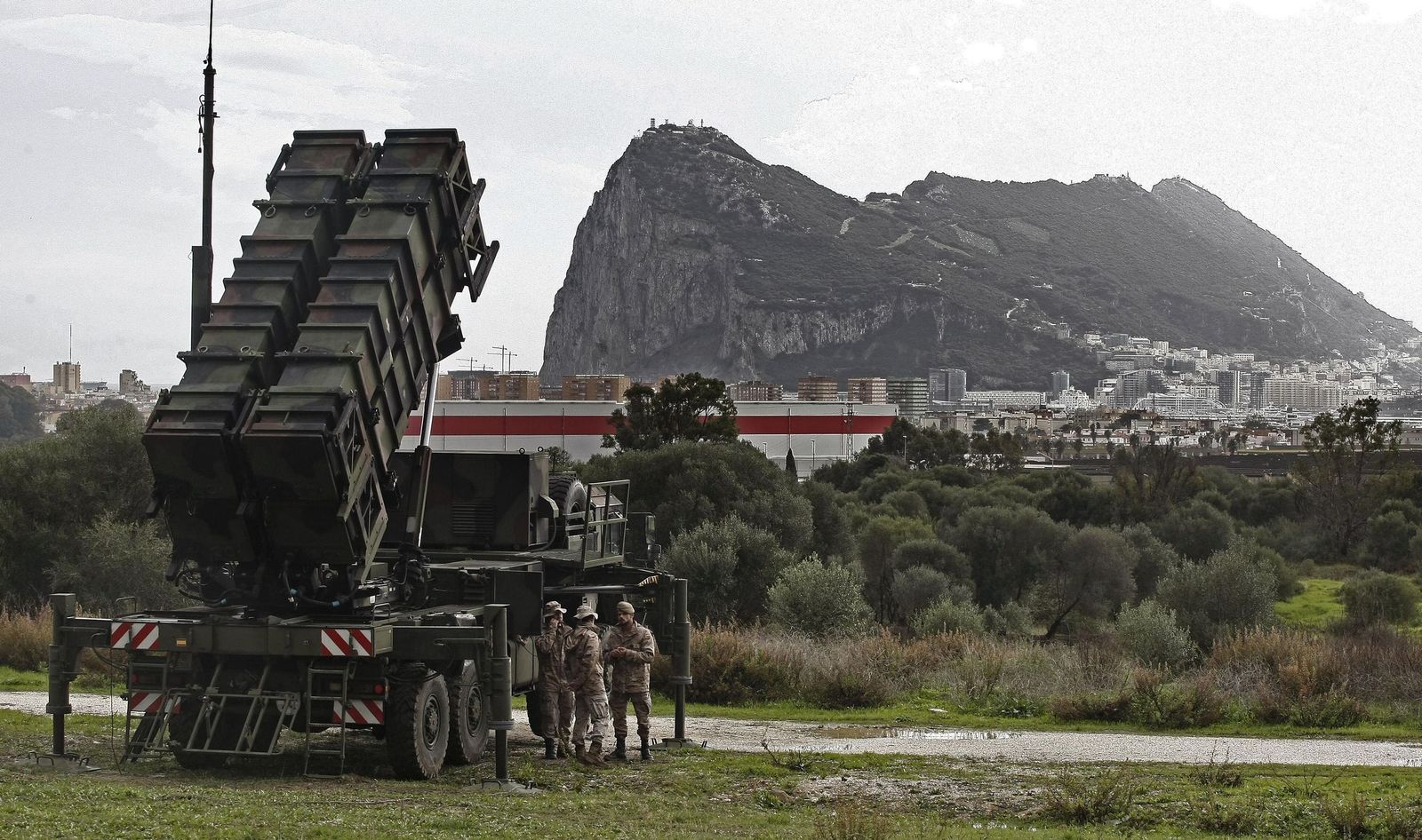 Una batería de misiles, en el acuartelamiento de Buena Vista.