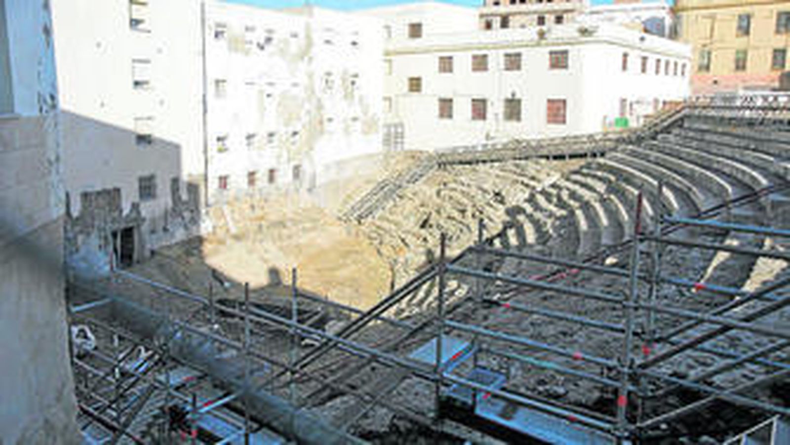 Estado actual que presentan las obras del Teatro Romano.