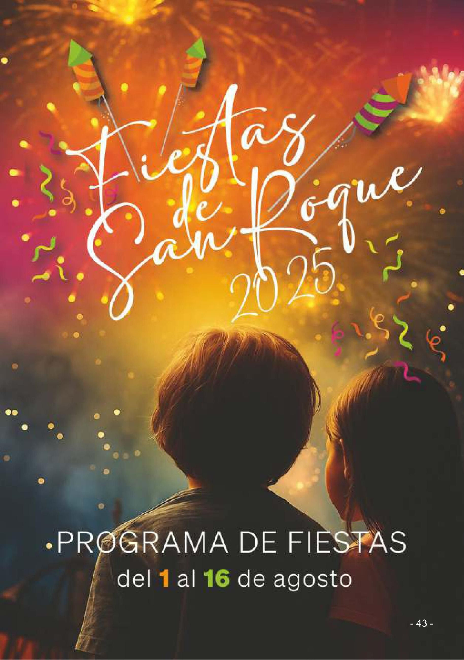 Cartel oficial de las Fiestas de San Roque de Huétor Vega 2025.