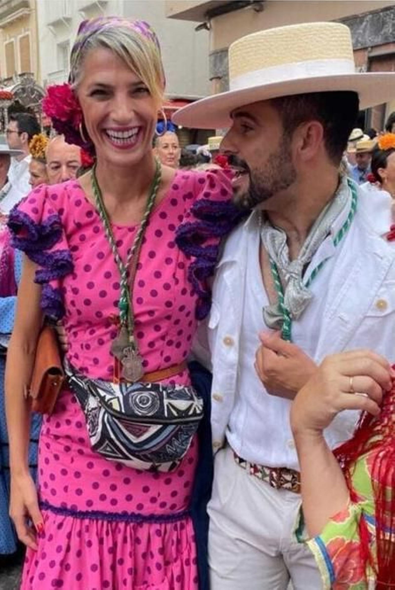 Laura Sánchez durante el camino del Rocío 2022.