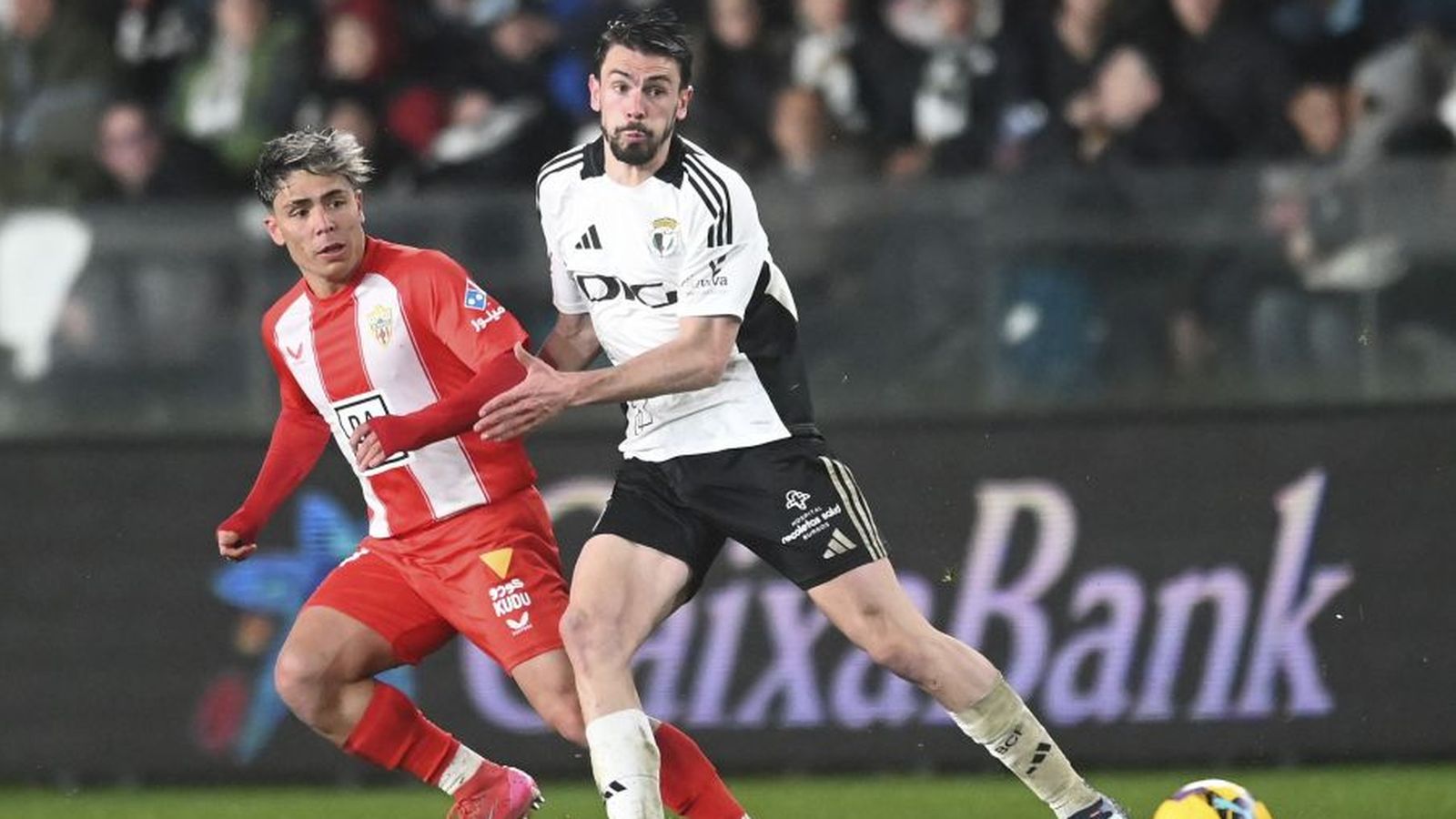 Melamed y Atienza, en el duelo liguero de los rojiblancos en Burgos.