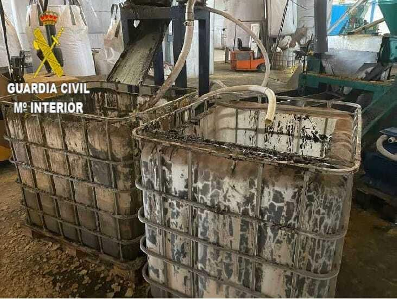 La fábrica ilegal de aceite en Utrera.