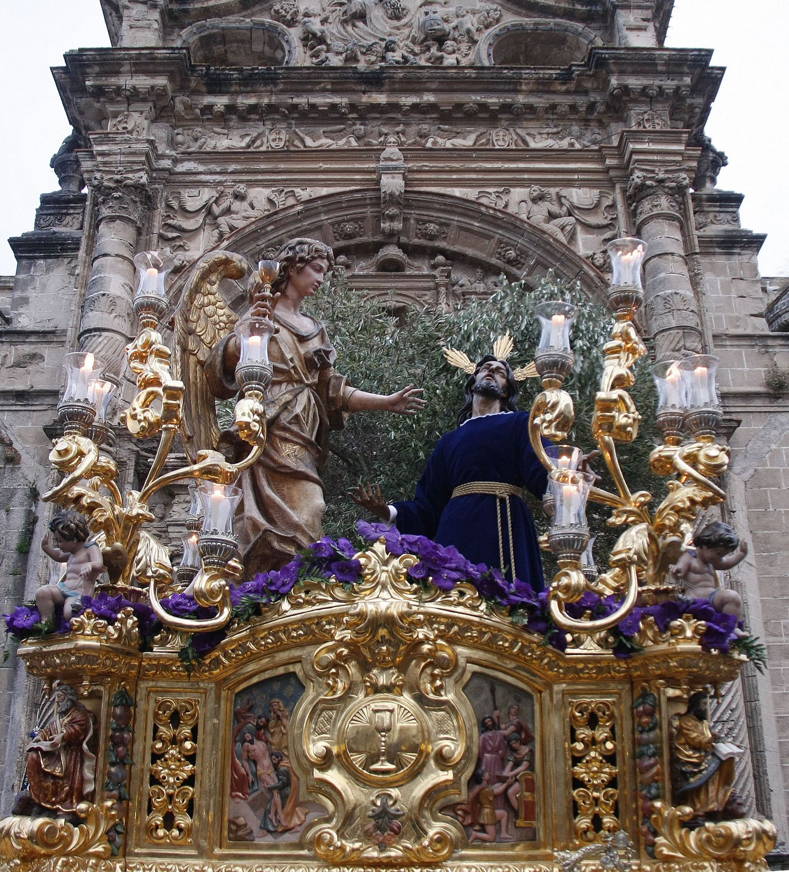 Imagen del paso de Nuestro Señor Jesucrito en el Huerto a su salida el año pasado.