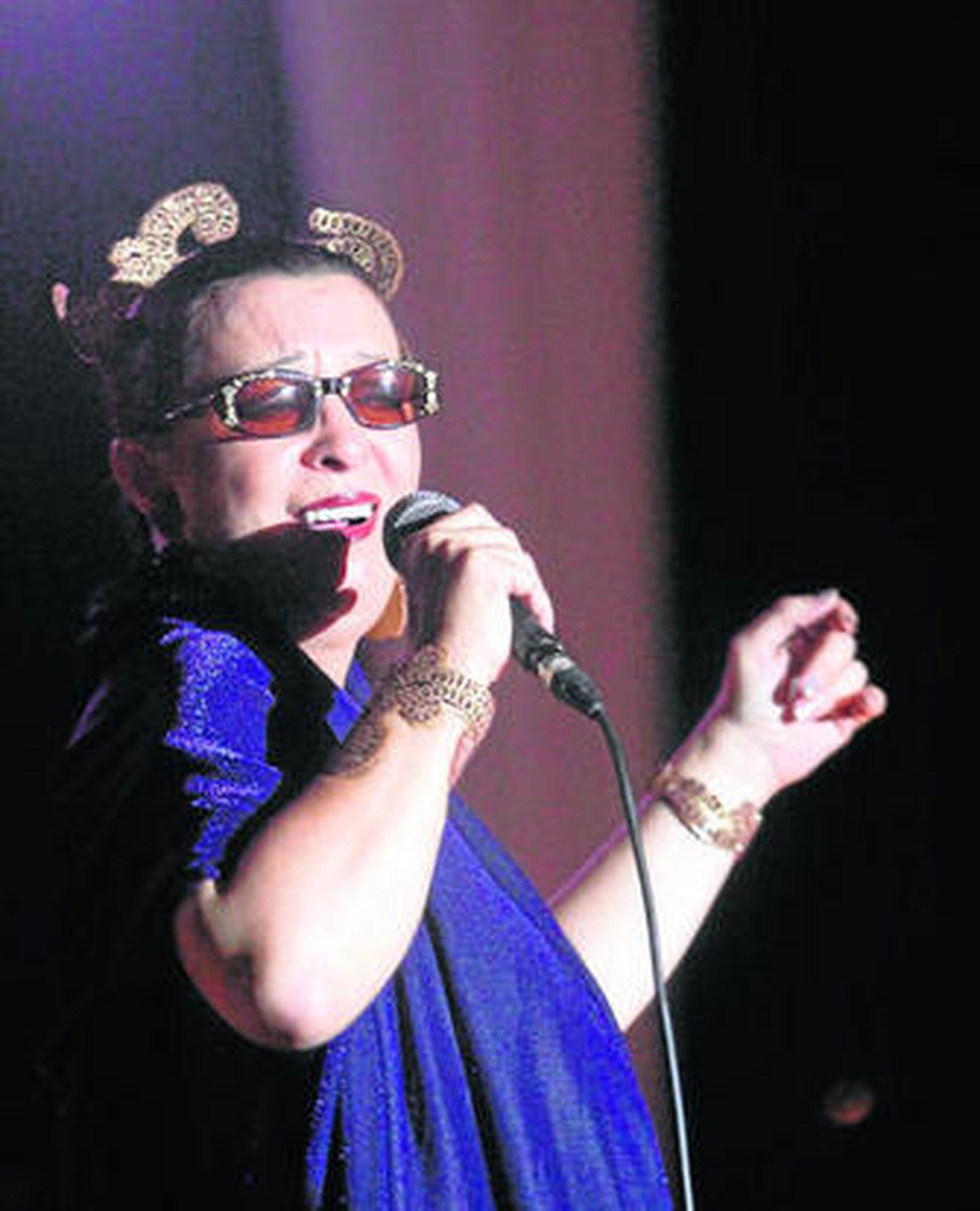 Martirio, durante un instante del concierto de anoche