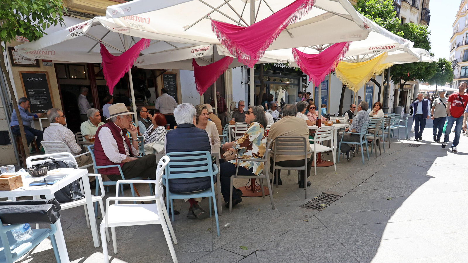 El centro de Jerez lleno este sábado