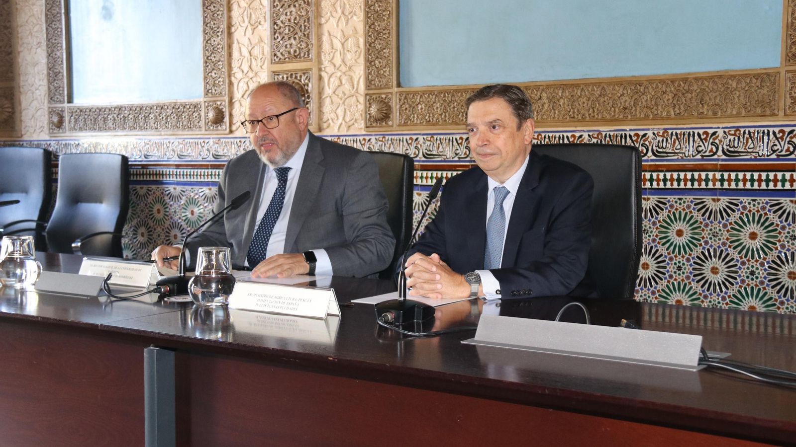 Manuel Torralbo y Luis Planas en la clausura de la jornada.