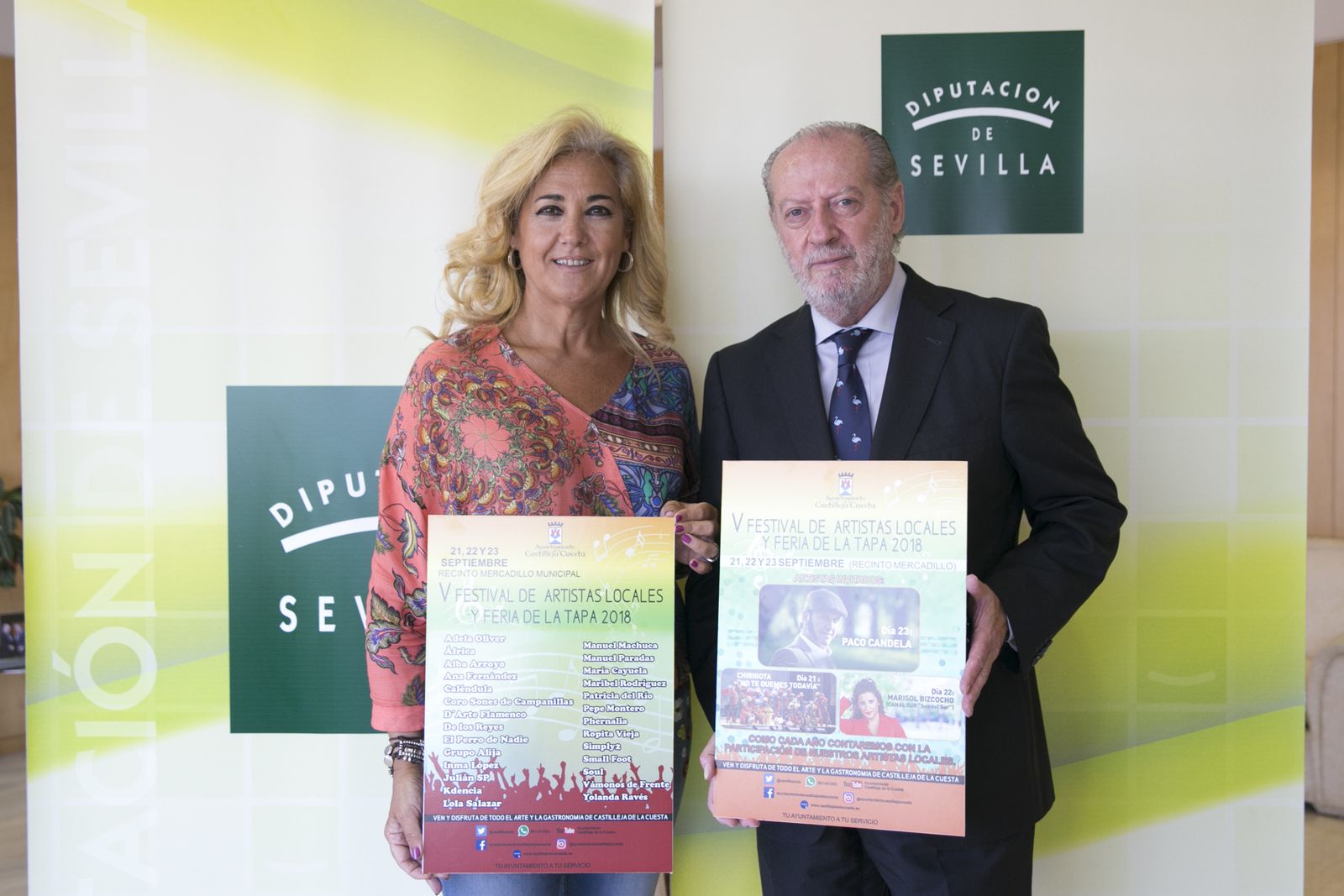 Carmen Herrera y Fernando Rodríguez Villalobos, en la presentación de la Feria.