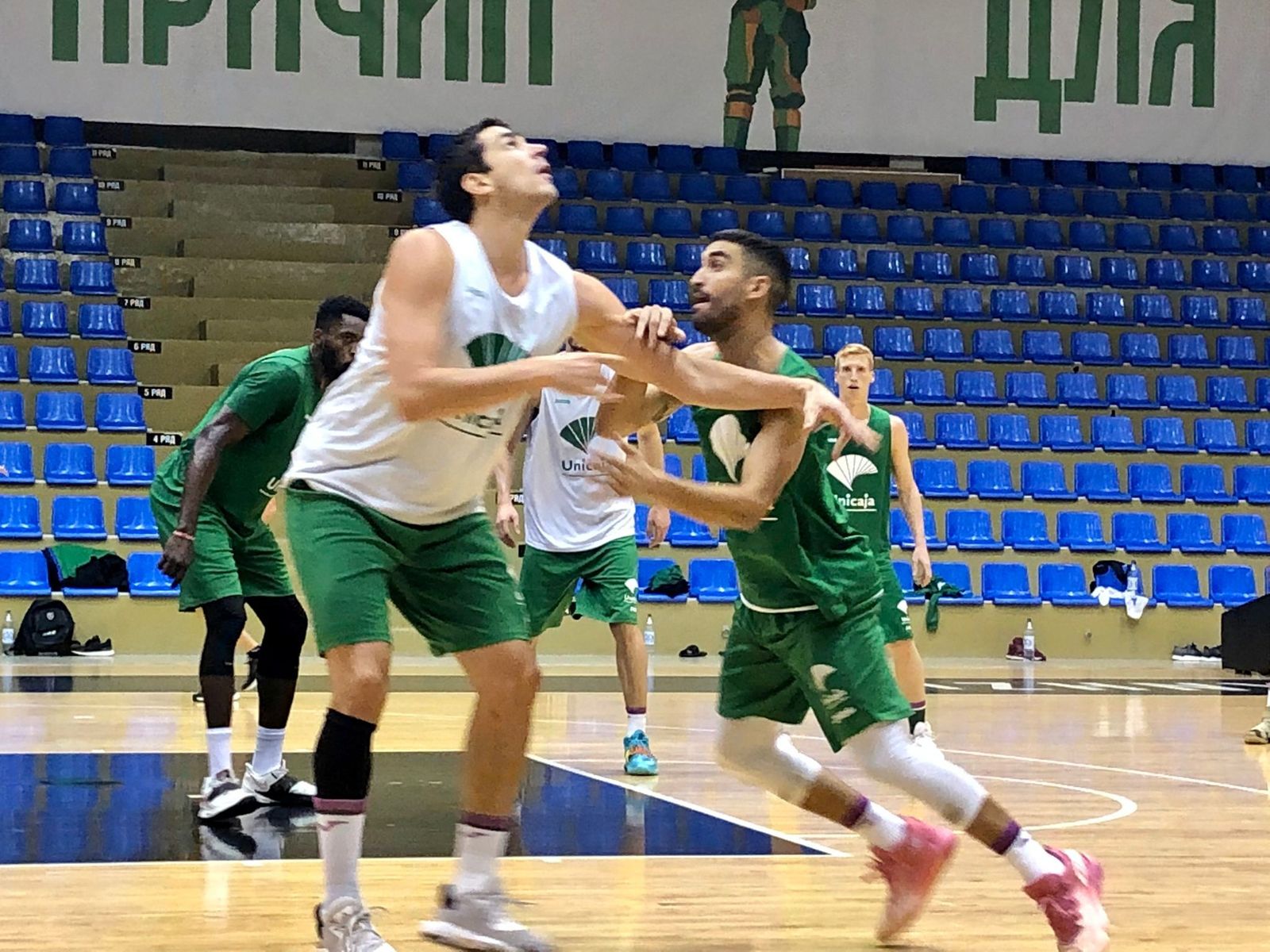 Las fotos del entrenamiento del Unicaja en Novgorod