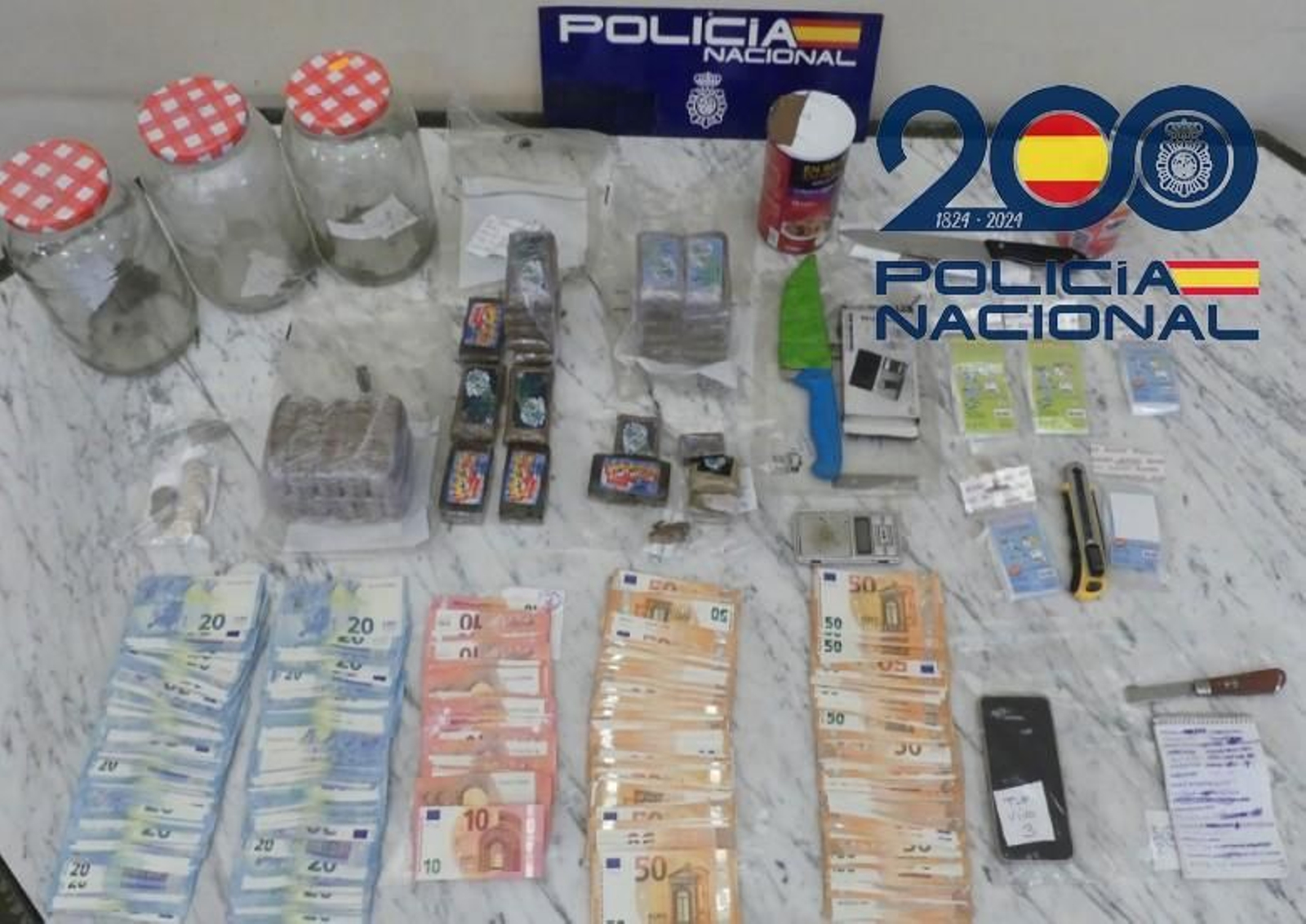 La droga incautada en la operación Expo