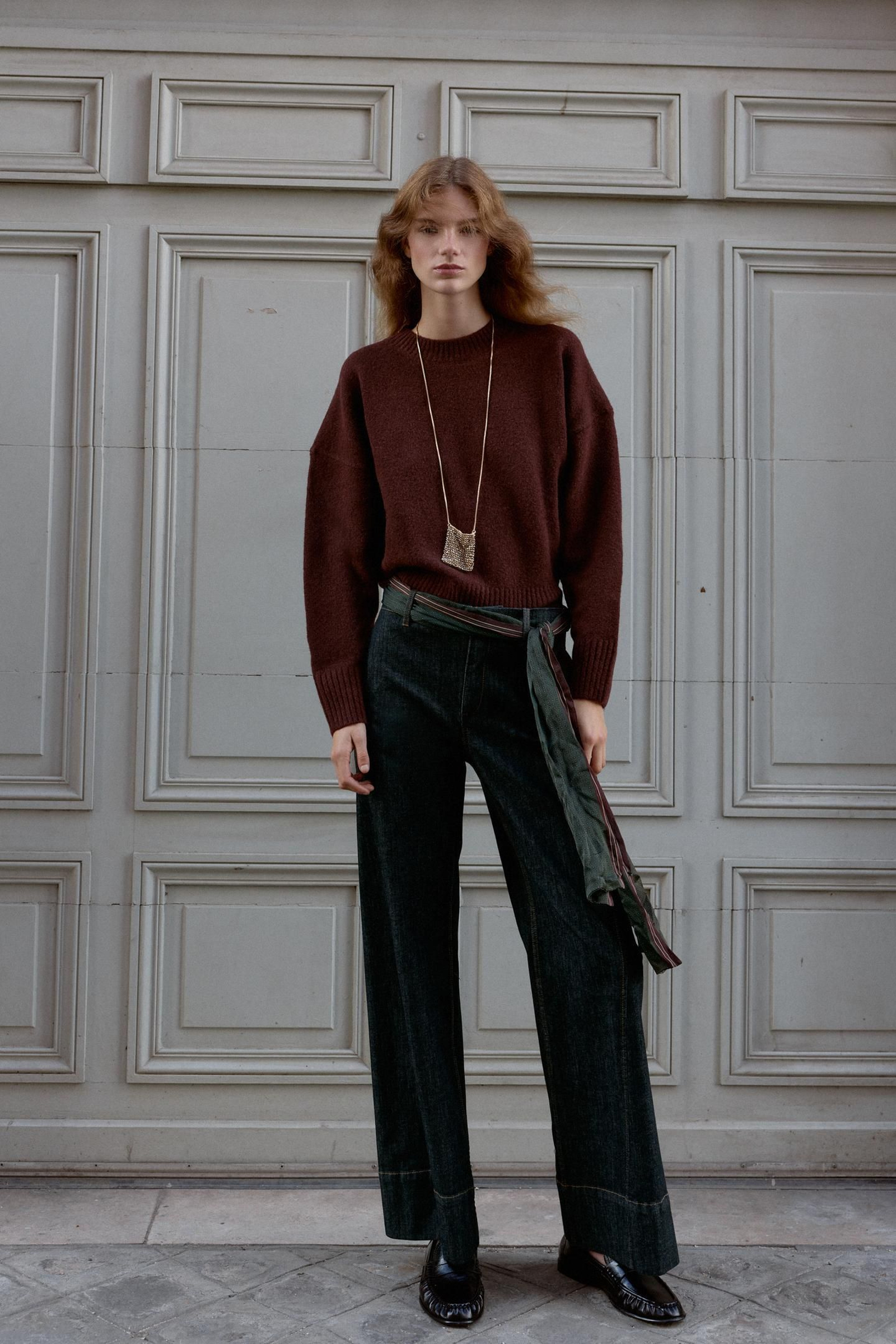 Jersey burdeos de Zara.