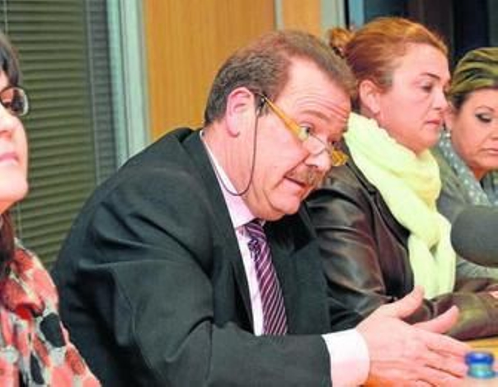 Un momento de la rueda de prensa de Adepo.