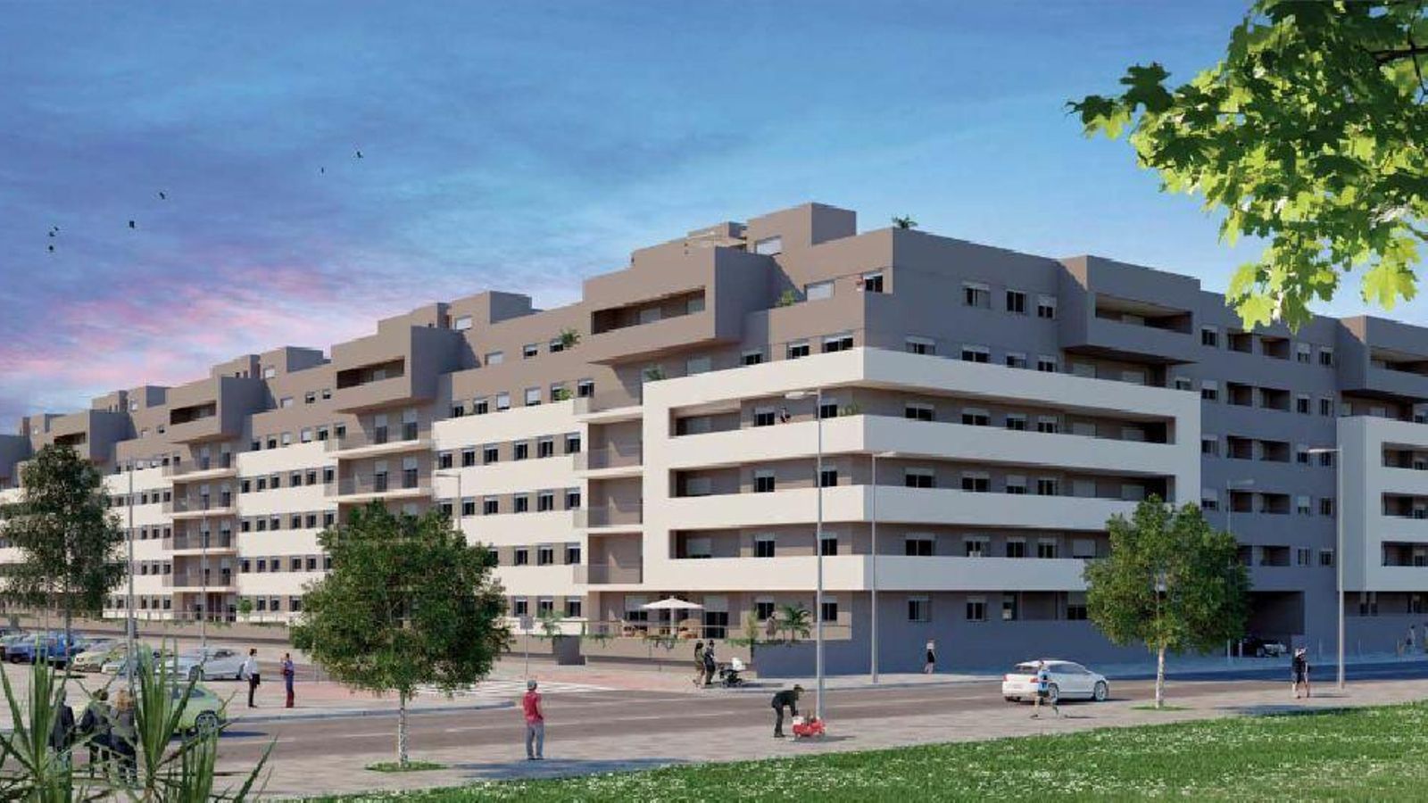 Una recreación de los futuros bloques que se levantarán en la zona.