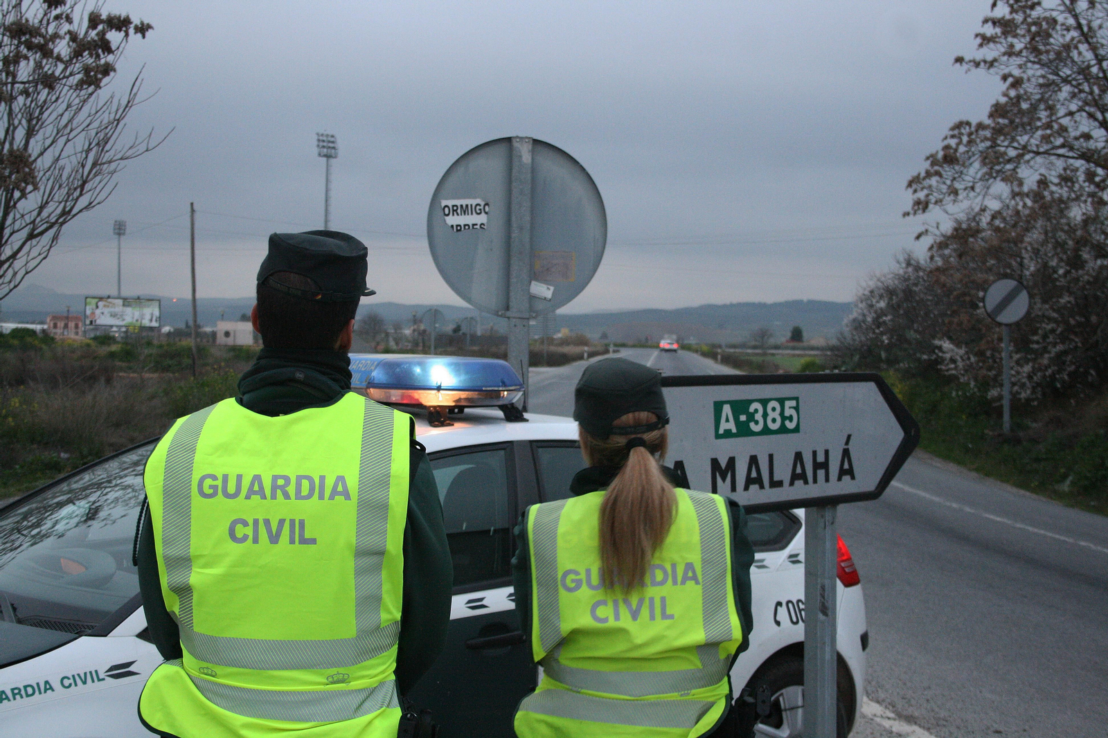 El control de la Guardia Civil en el que se produjeron los hechos estaba en Huétor Tájar