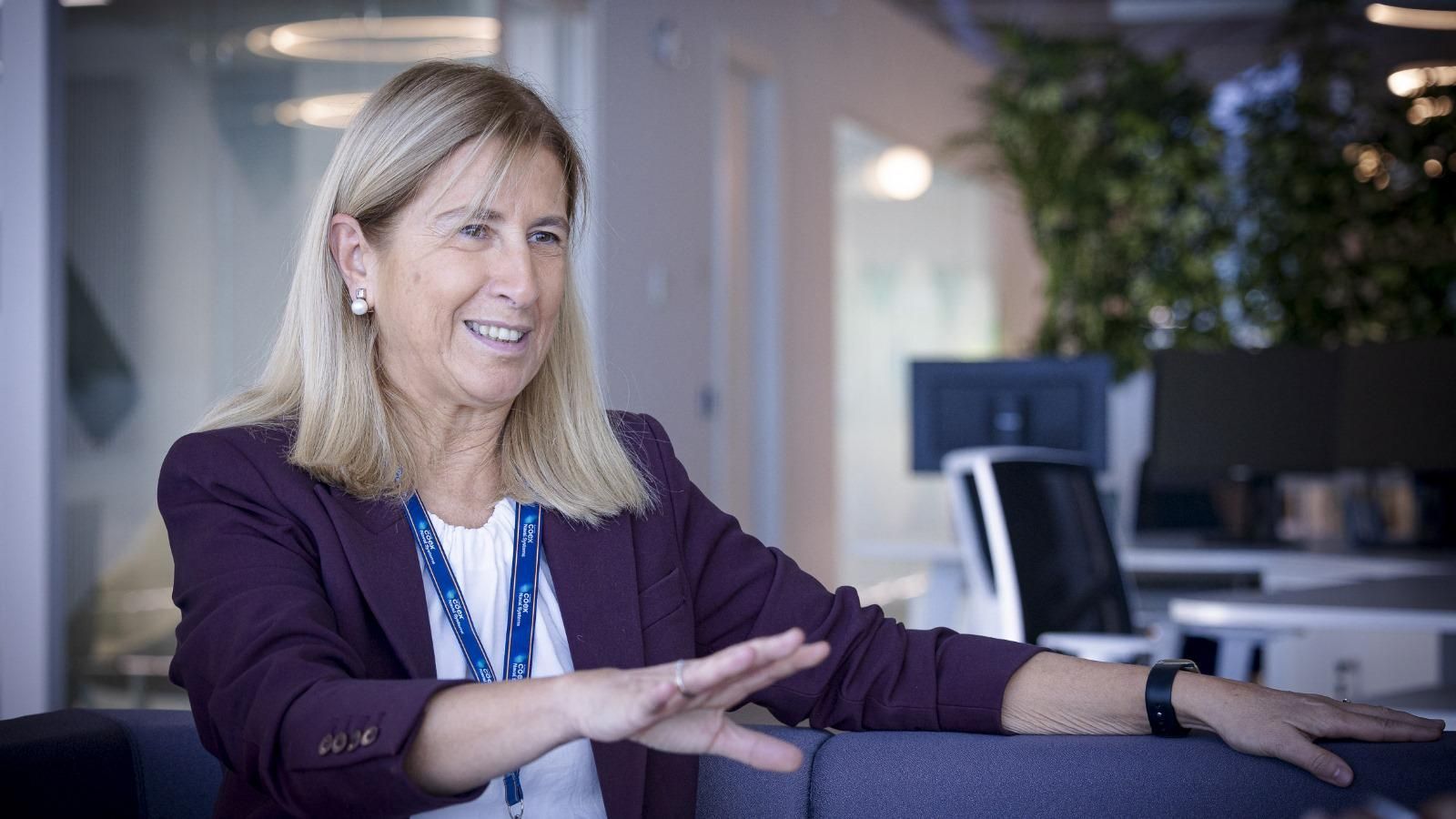 La directora de Navantia Sistemas, Sofía Honrubia, durante la entrevista en el Centro de Excelencia de San Fernando.
