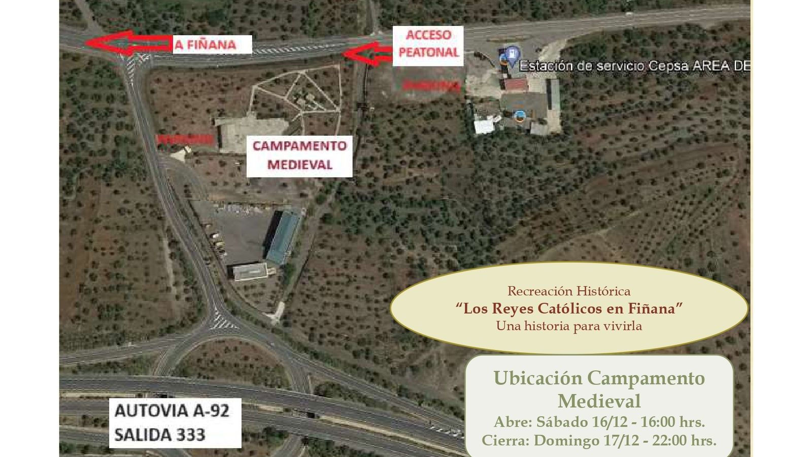 Ubicación del campañento.