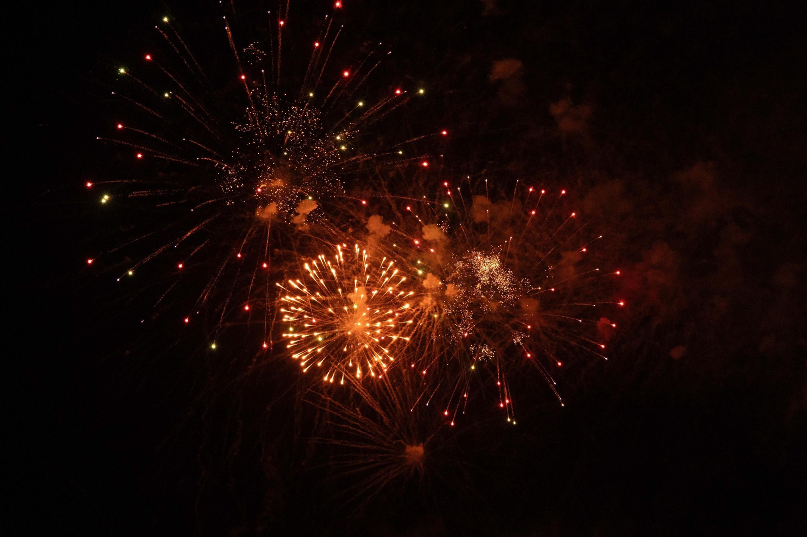 Fuegos artificiales.