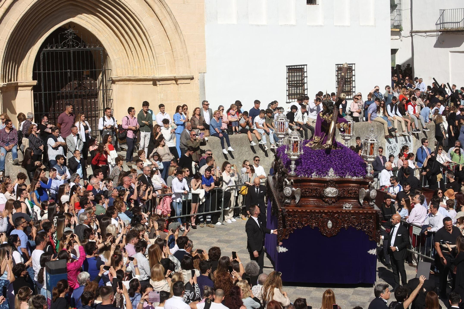 Miércoles Santo en Jerez: Las imágenes de la hermandad de las Tres Caídas.